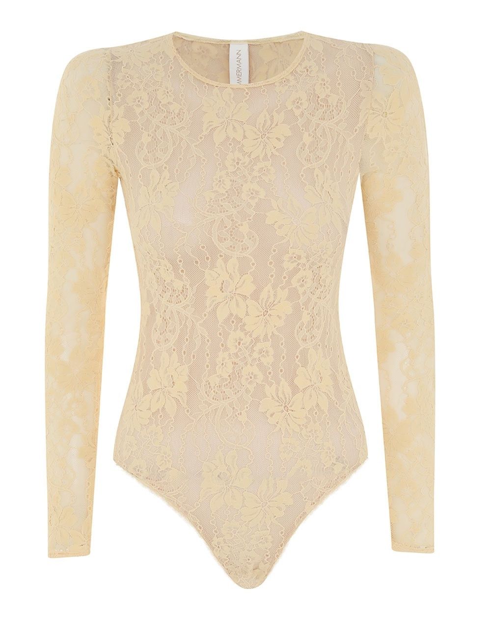 Zimmermann oc11z0225 Lace Bodysuit in Beige Size S / US 4 / IT 40 - 1 Thumbnail