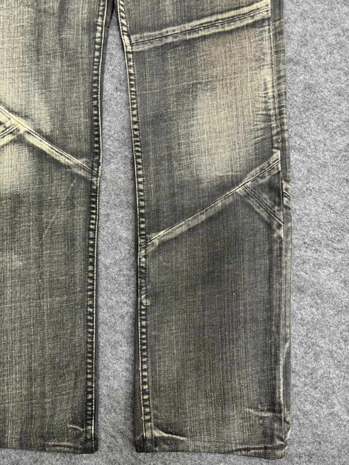 Japanese Brand 💥Art💥EDGEXRUPERT Designer Asymetrical Patchwork Denim F572 Size US 33 - 8 Thumbnail