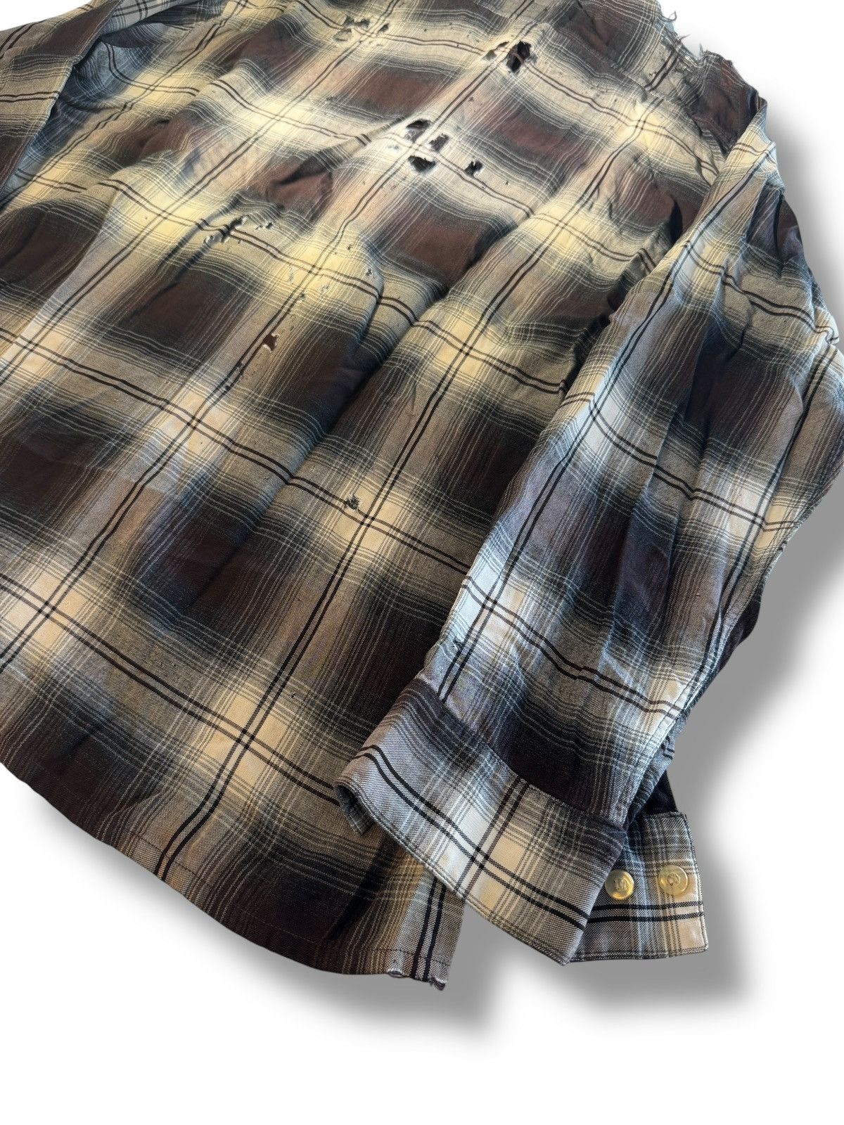 Other *RARE* VINTAGE 70s 80s RAYON COTTON FLANNEL SHIRT THRASHED Size US L / EU 52-54 / 3 - 16 Thumbnail