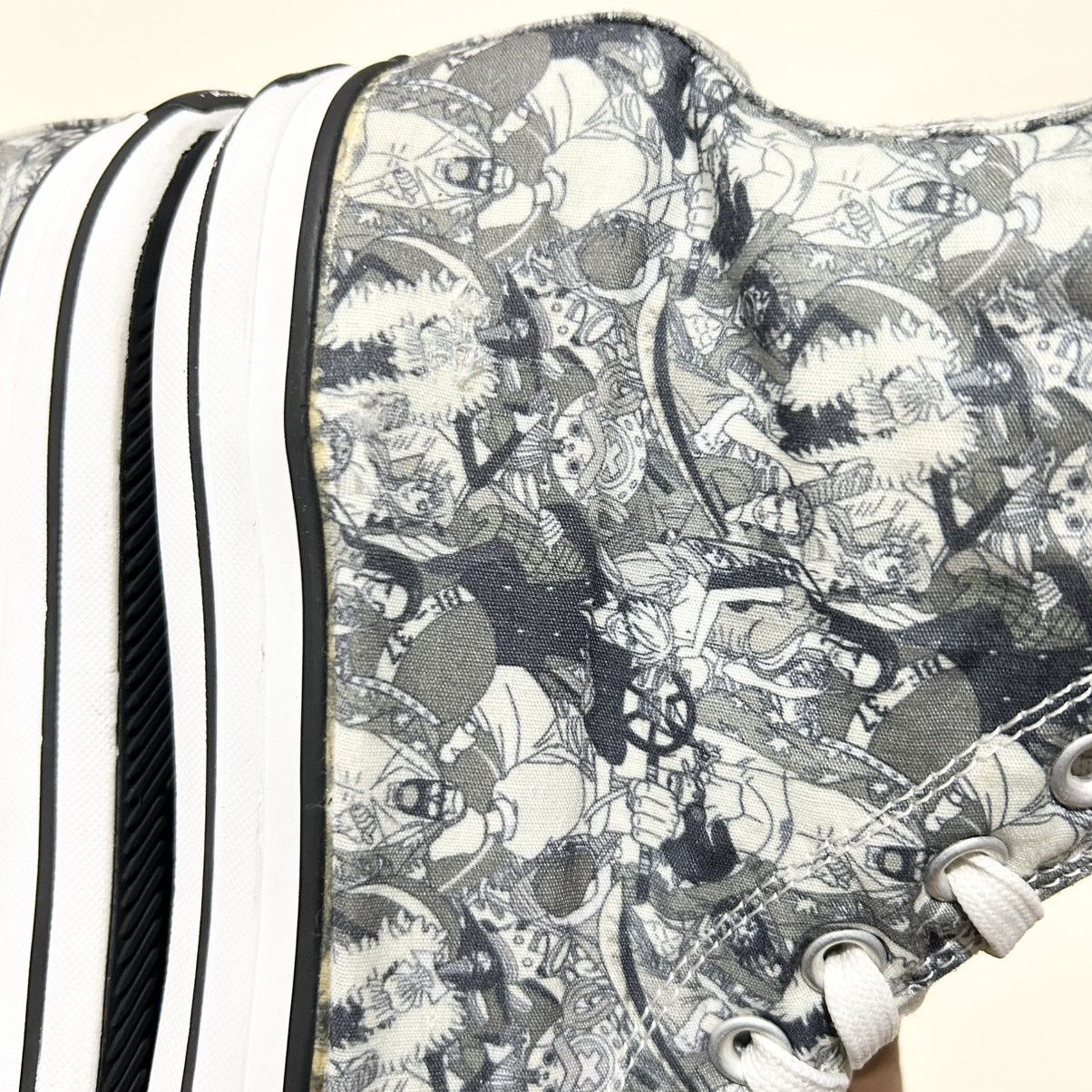 Converse × One Piece One Piece x Converse All Star 100 PT HI White Black 1CK828 Size US 10 / EU 43 - 7 Thumbnail