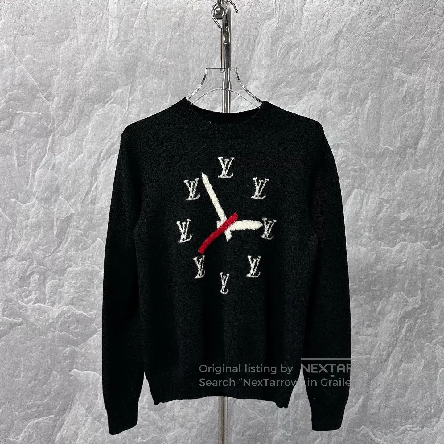 Louis Vuitton louis vuitton clock graphic sweater in black. Size US L / EU 52-54 / 3 - 1 Thumbnail