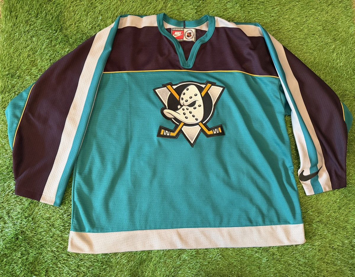 Nike Team Nike Anaheim Mighty Ducks Jersey Team Autographed 90s Size US XXL / EU 58 / 5 - 1 Thumbnail