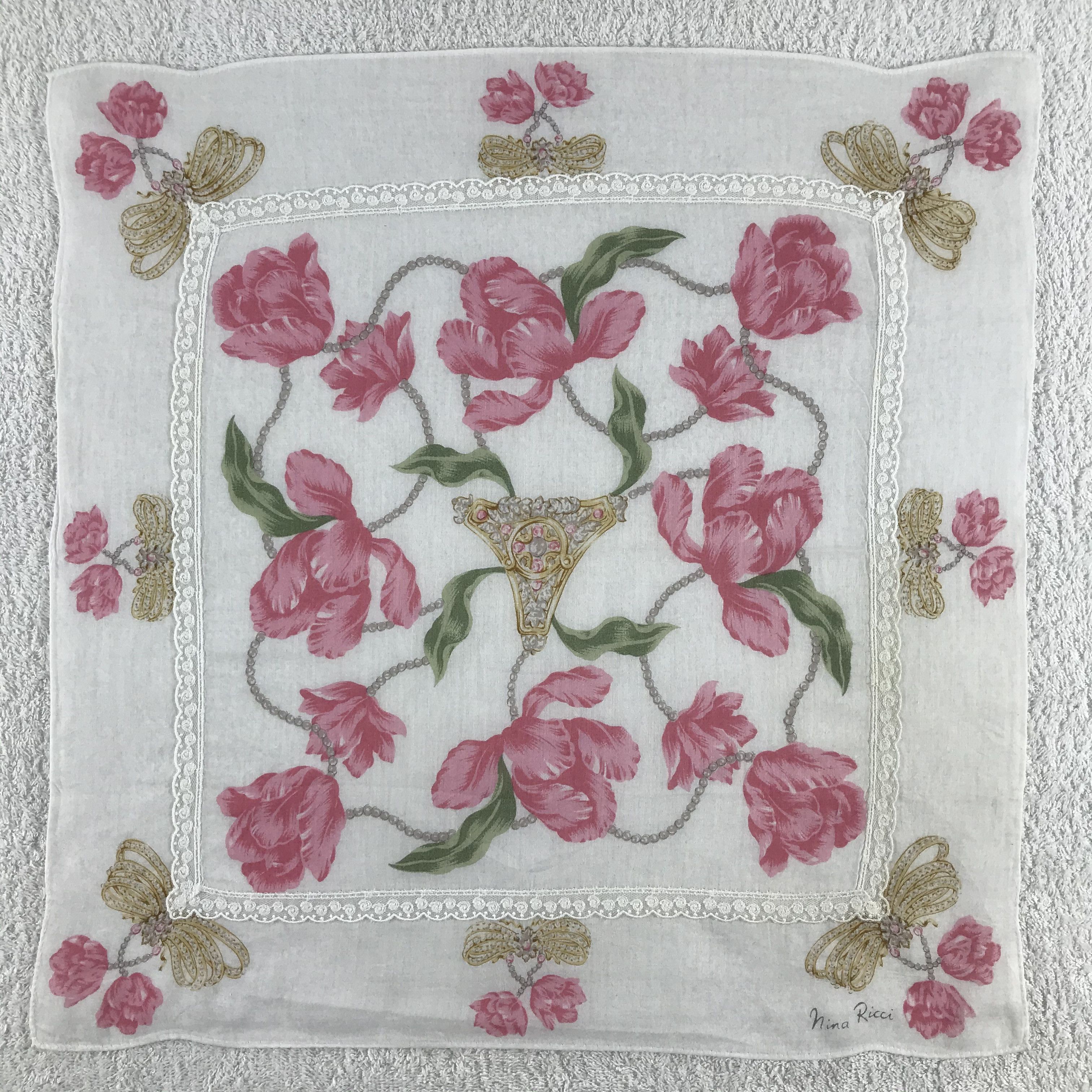 Nina Ricci × Vintage Nina Ricci Bandana / Handkerchief / Neckerchief - S094 Size ONE SIZE - 1 Thumbnail