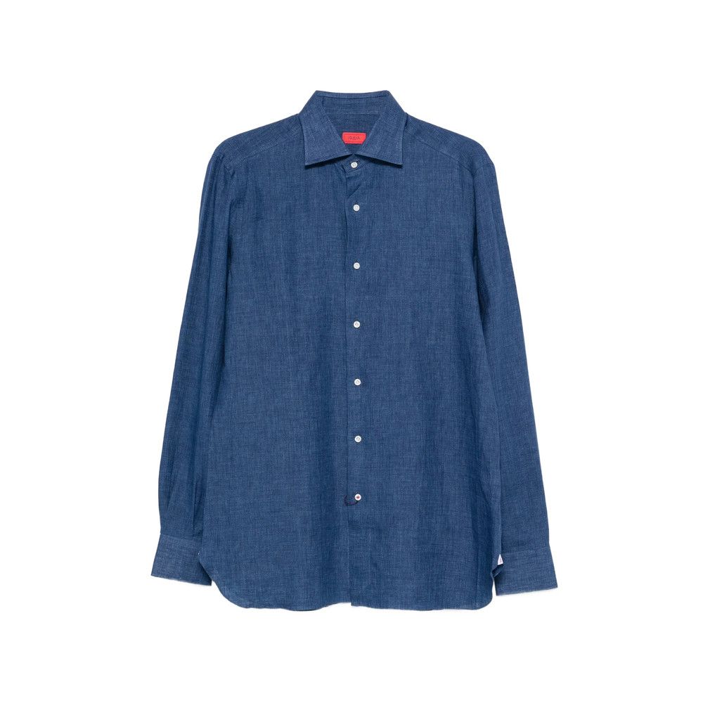 Isaia Isaia BLUE Shirts Size US XL / EU 56 / 4 - 1 Thumbnail