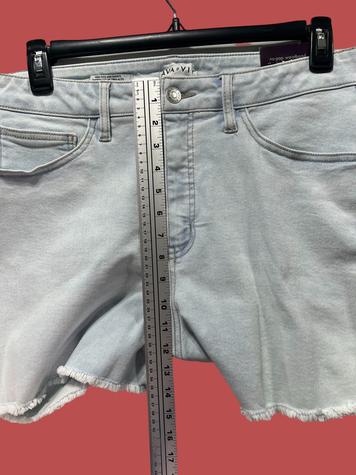 Other Ava & Viv - Women's High - Rise Denim Shorts - Light Blue - Size 38" / US 16 / IT 52 - 8 Thumbnail