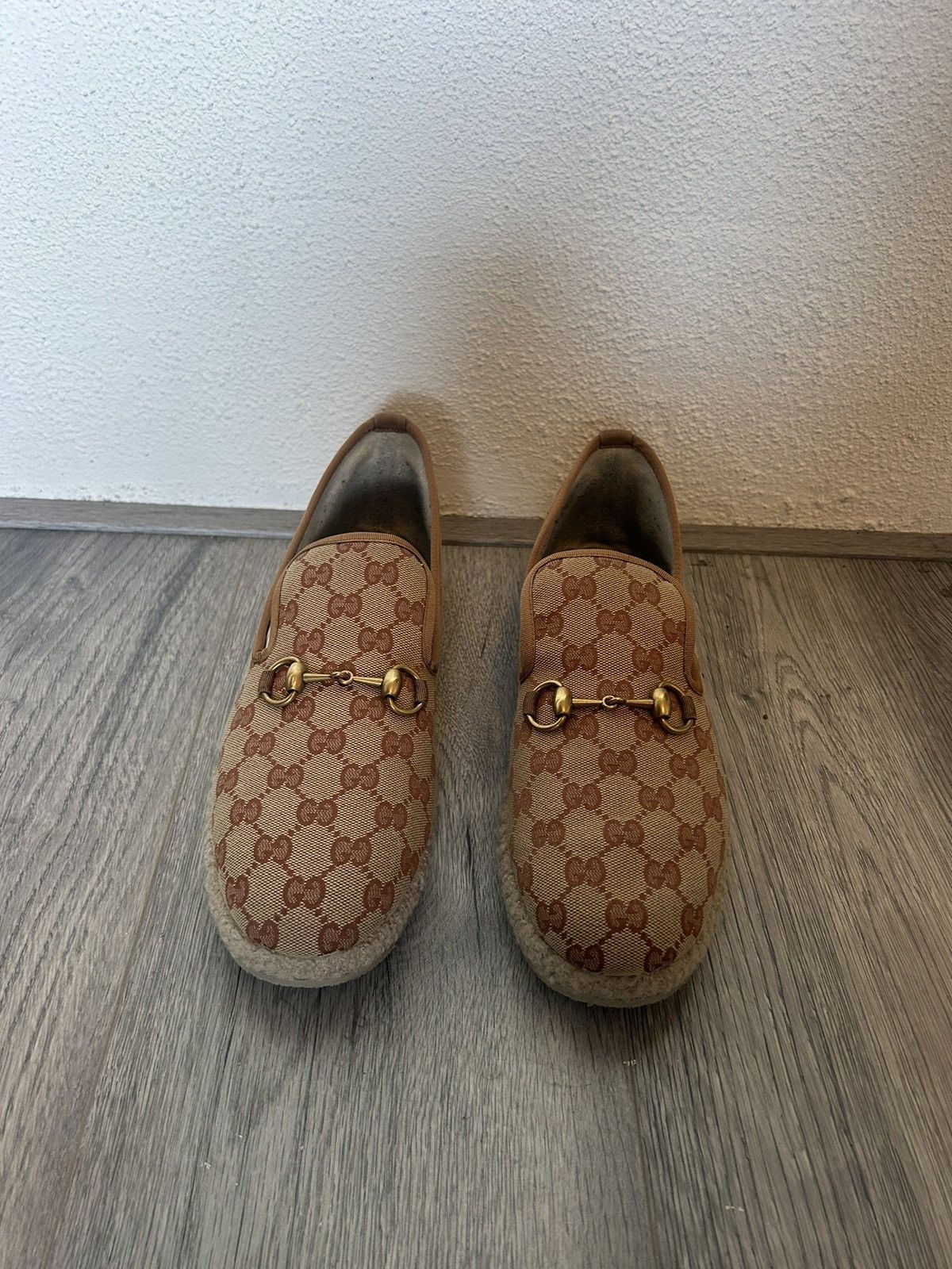 Gucci Gucci Horsebit Espadrilles with Monogram Canvas - Size 7 Size US 7 / EU 40 - 2 Thumbnail