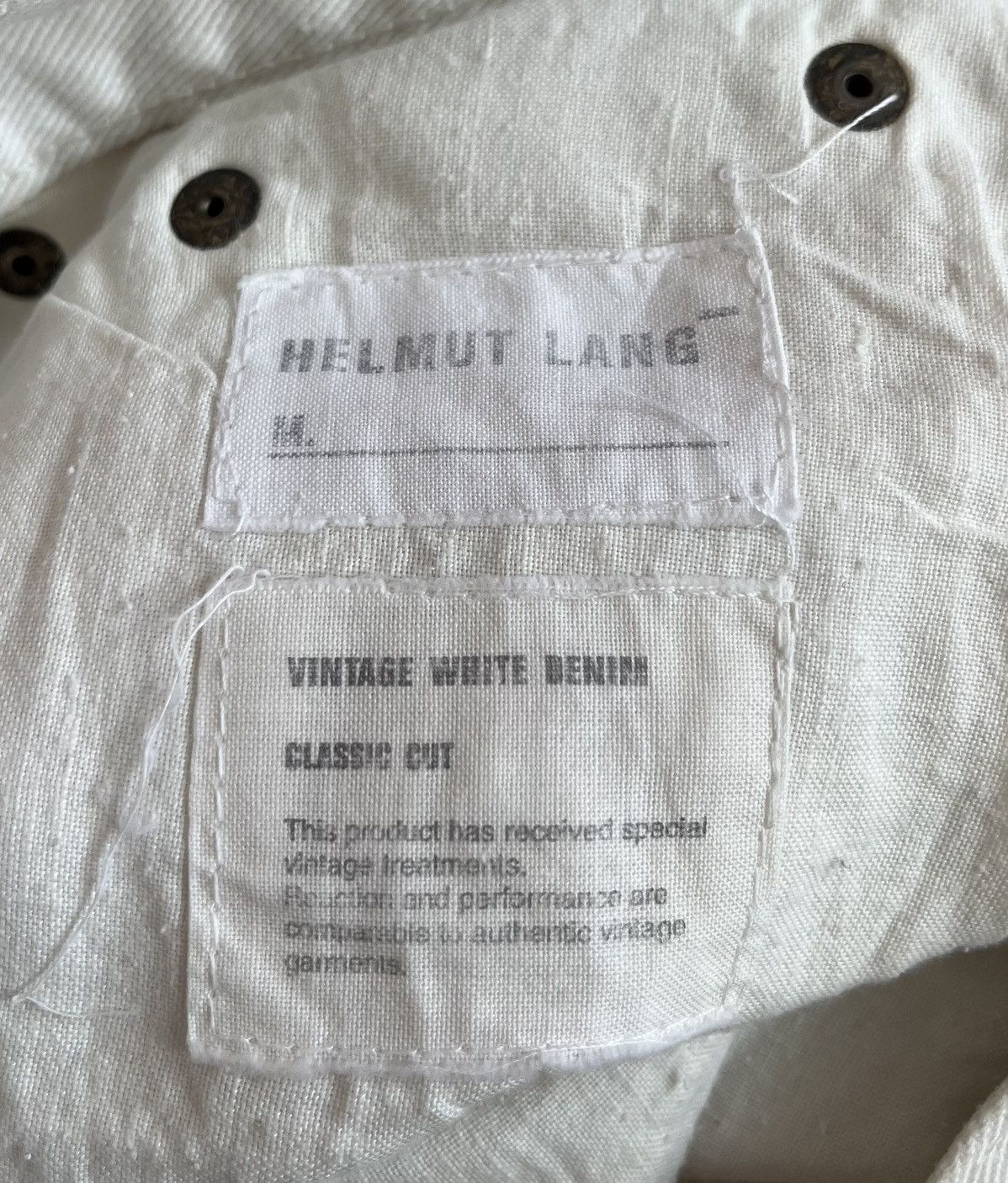 Helmut Lang Vintage 90s helmut lang iconic white denim jeans Size US 29 - 5 Thumbnail