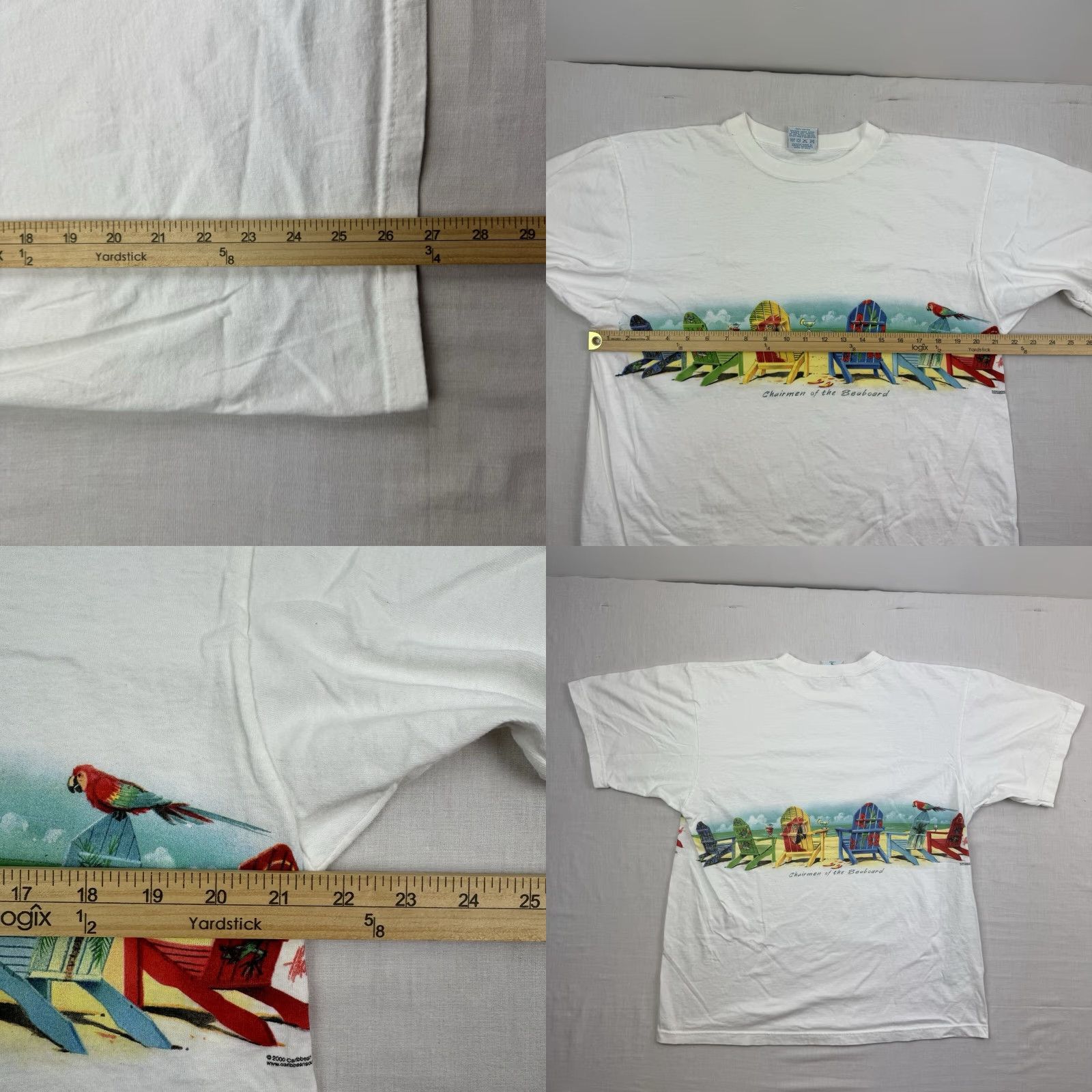 Vintage VINTAGE Caribbean Soul T-Shirt Adult Large White Men 90s Tropical Chairmen Of The Seaboard 90s Mens T-Shirt Size US L / EU 52-54 / 3 - 8 Thumbnail