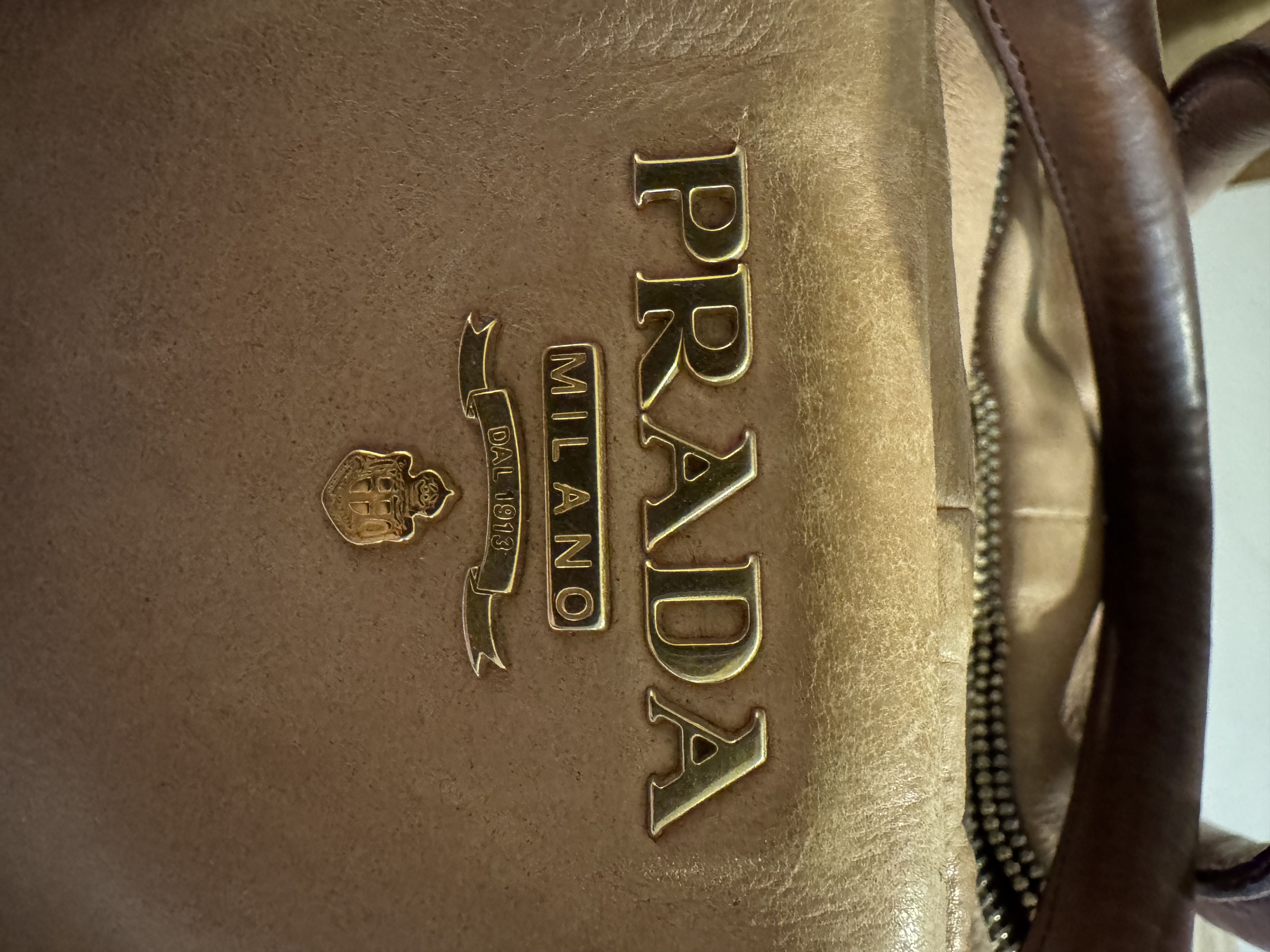 Prada PRADA Ardesia/Nudo Ombre Glace Leather Zippers Satchel Bag Size ONE SIZE - 5 Thumbnail