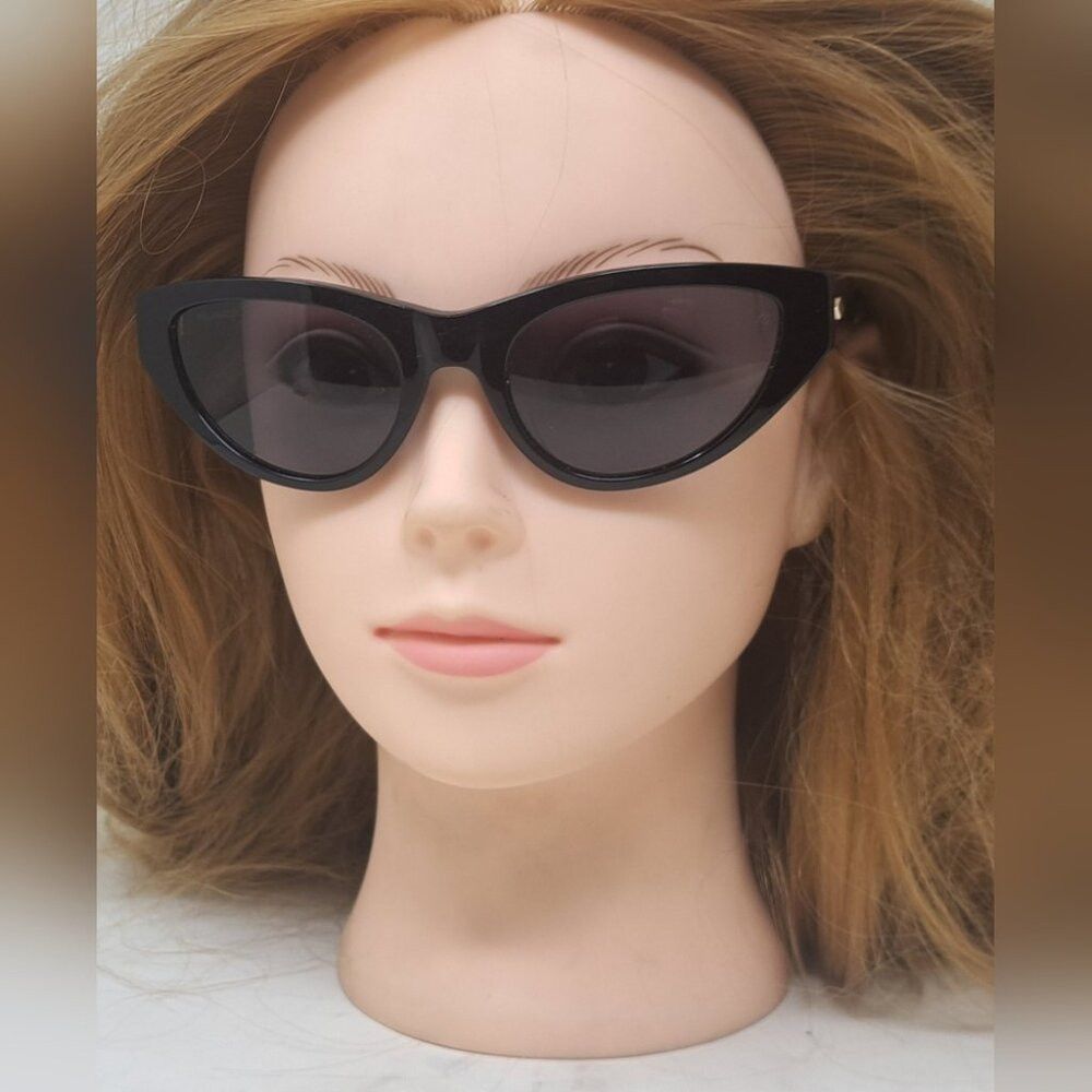 Rag & Bone rag & bone Sunglasses Black Smoke Gray Cat-Eye Polarized RN Size ONE SIZE - 3 Thumbnail