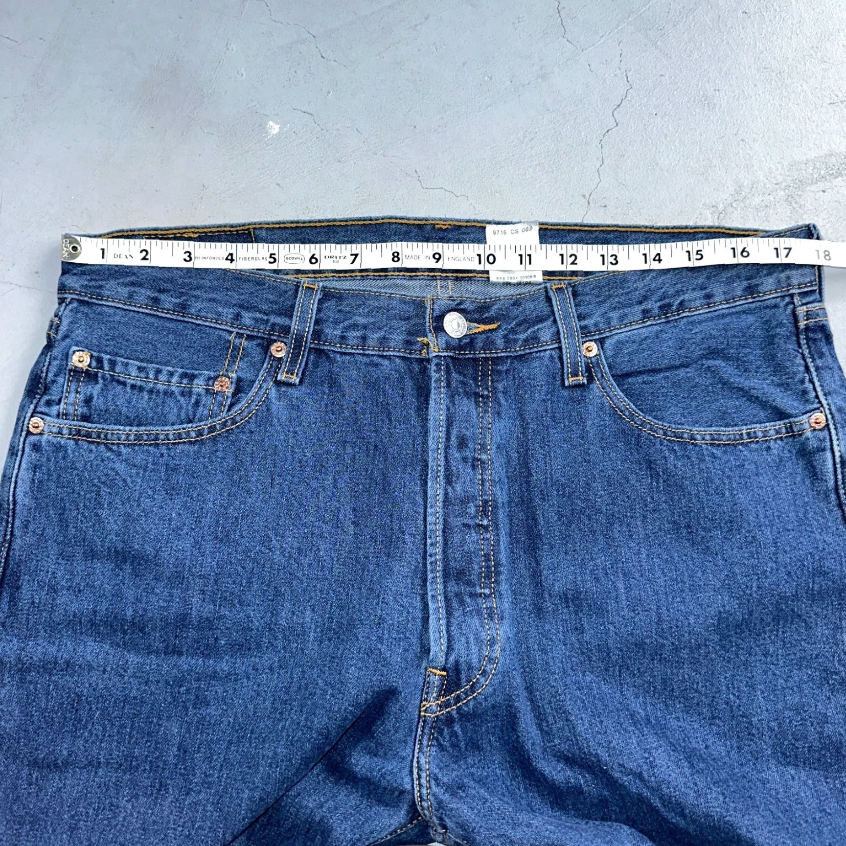 Levi's Levi's 501 Vintage Y2K Columbia Straight Jeans 36x34 90s Med Wash Mens Denim Jeans Size US 36 / EU 52 - 7 Thumbnail