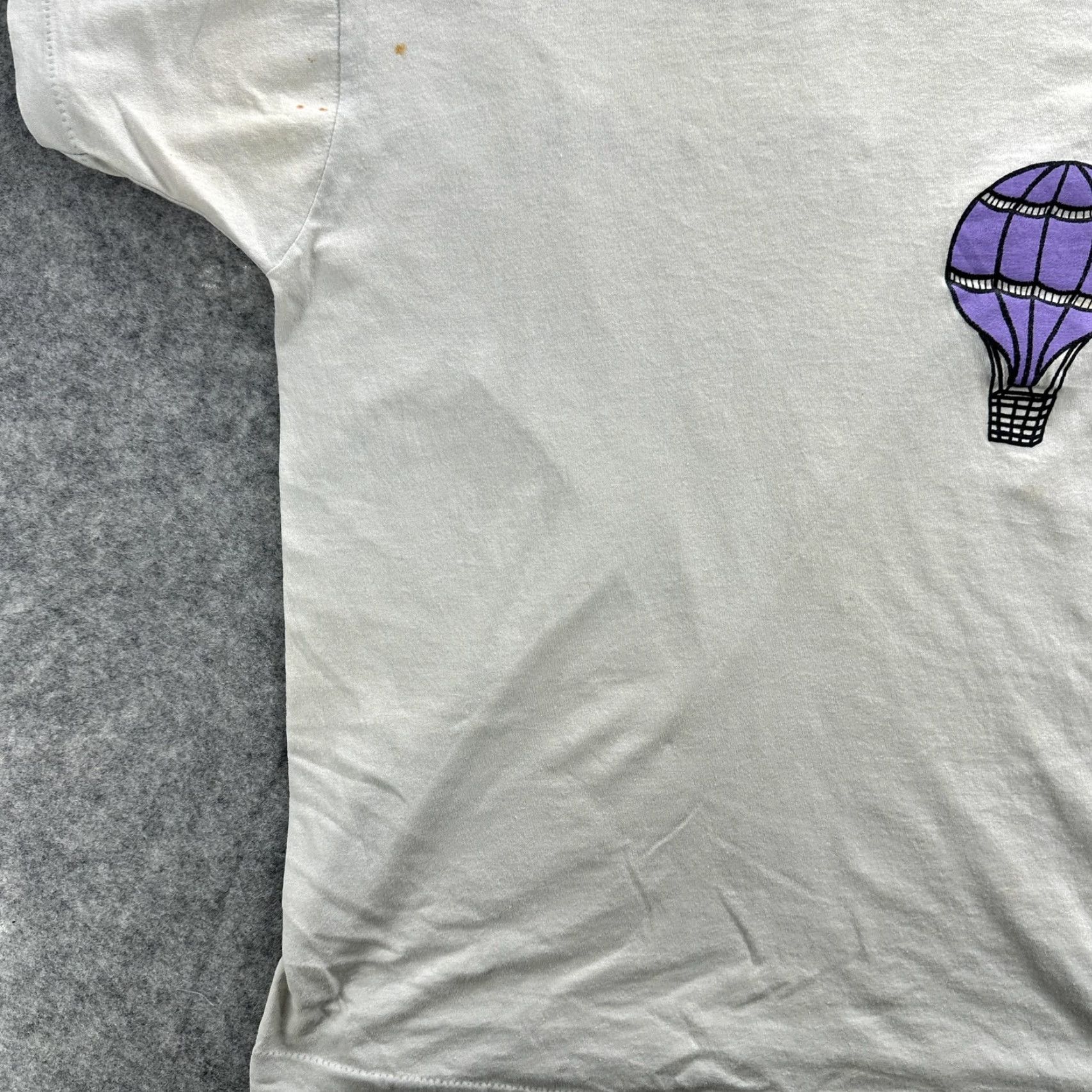 Vintage VINTAGE Run For Life Shirt Mens M White 80s Graphic Balloon USA Screen Stars T-Shirt Size US M / EU 48-50 / 2 - 4 Thumbnail
