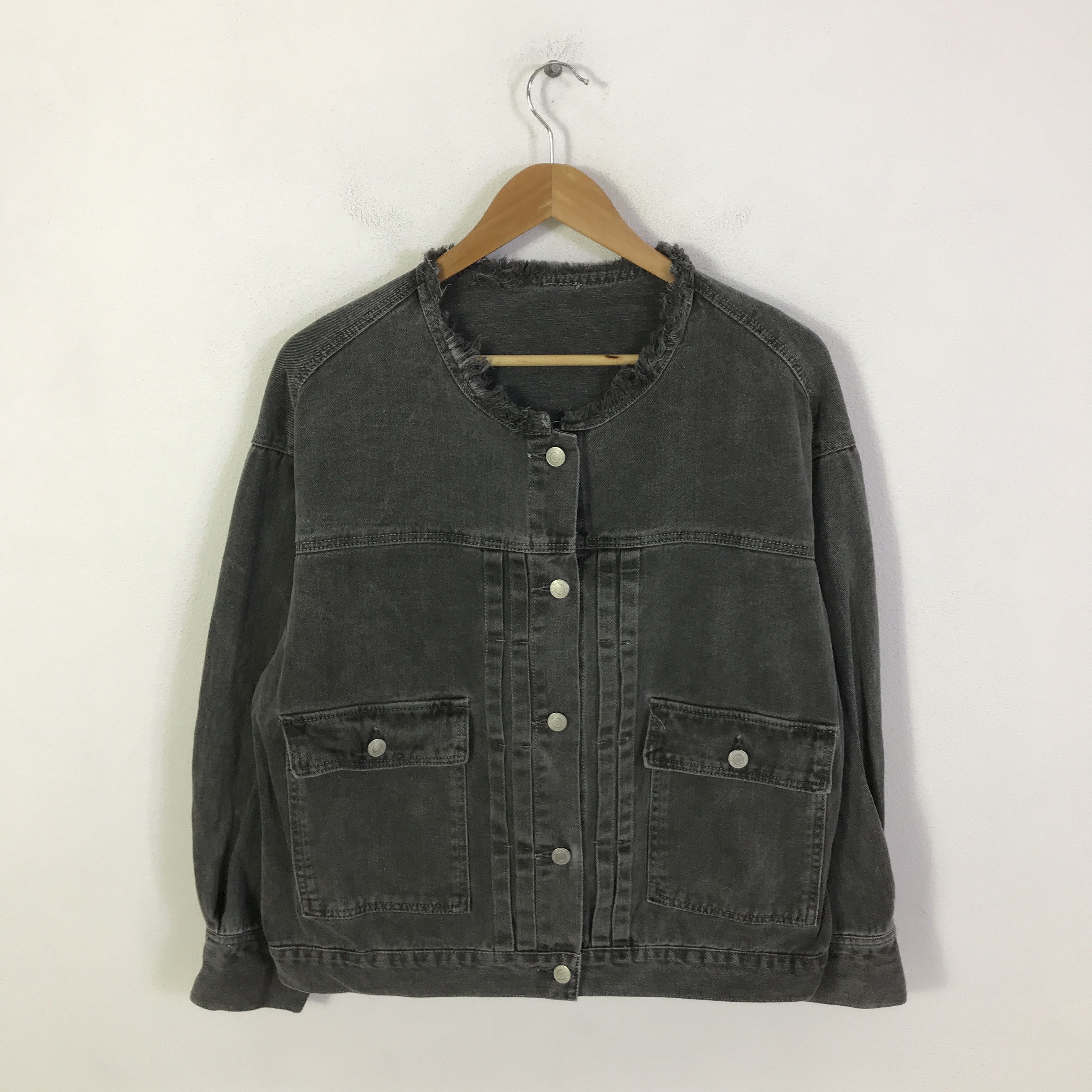 Vtg richie glamour type 2 design black faded jacket K96B17