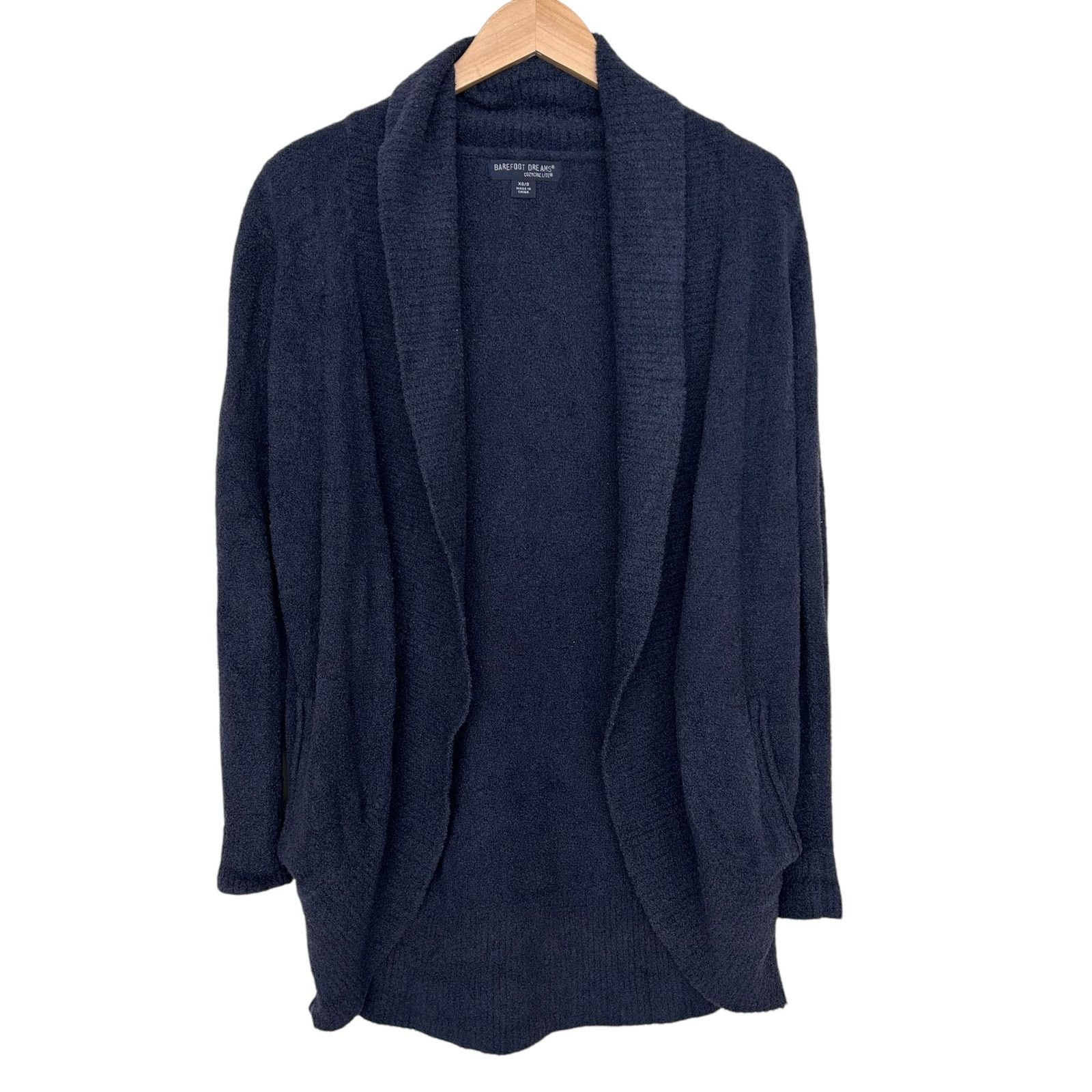 Other Barefoot Dreams Cozychic Lite Navy Blue Circle Cardigan XS/S Size XS / US 0-2 / IT 36-38 - 1 Thumbnail
