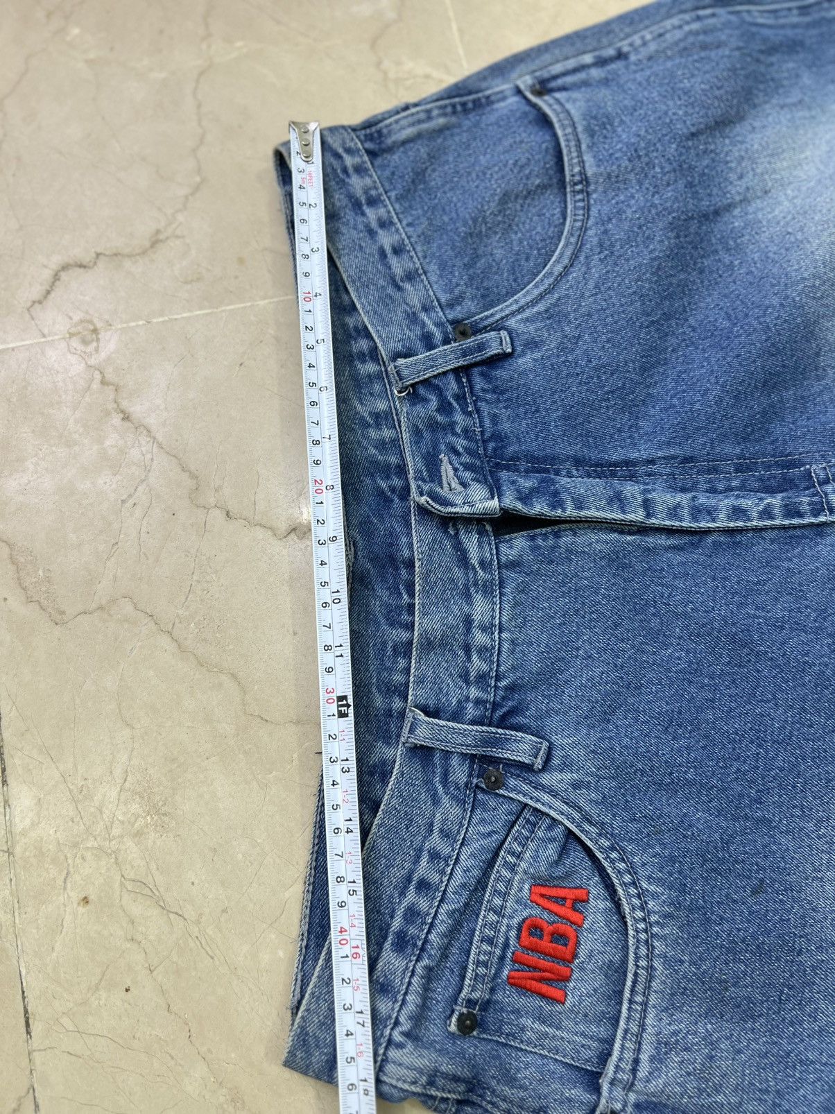 NBA Vintage 2000s NBA Team Patch Baggy Denim Jeans Wide Leg Size US 36 / EU 52 - 8 Thumbnail
