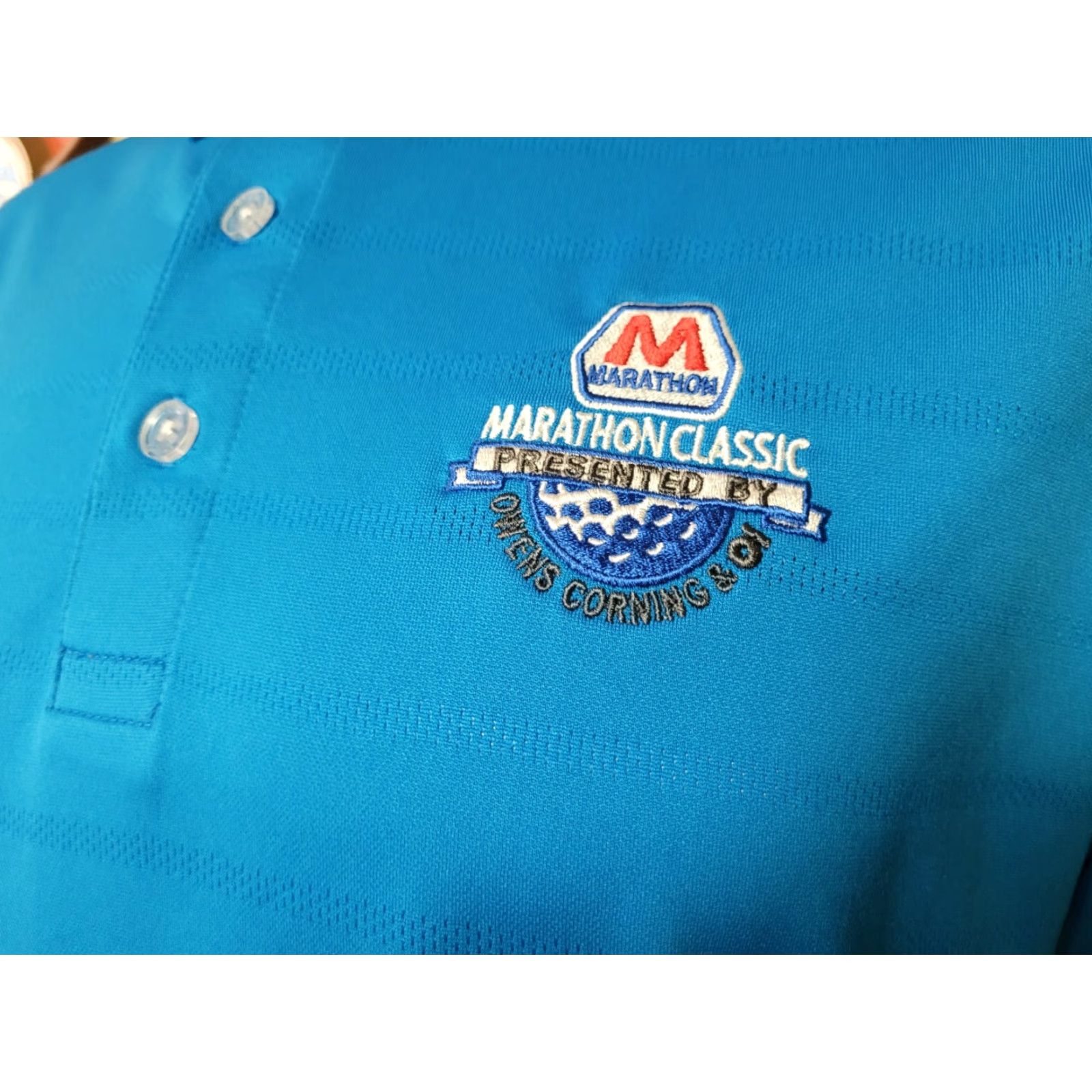 Callaway Callaway Polo Shirt Marathon Classic Golf Tournament Toledo OH Large Blue Moisture Wicking 100% Polyester L Mens Polo Size US L / EU 52-54 / 3 - 2 Thumbnail