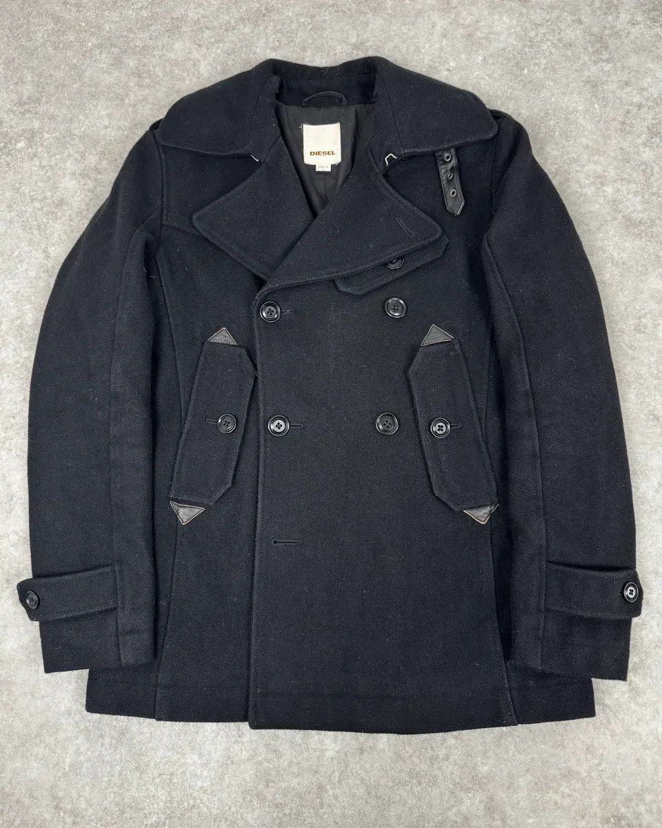Diesel 2000s Diesel Black Wool Cabana Buttoned Jacket Size US S / EU 44-46 / 1 - 1 Thumbnail