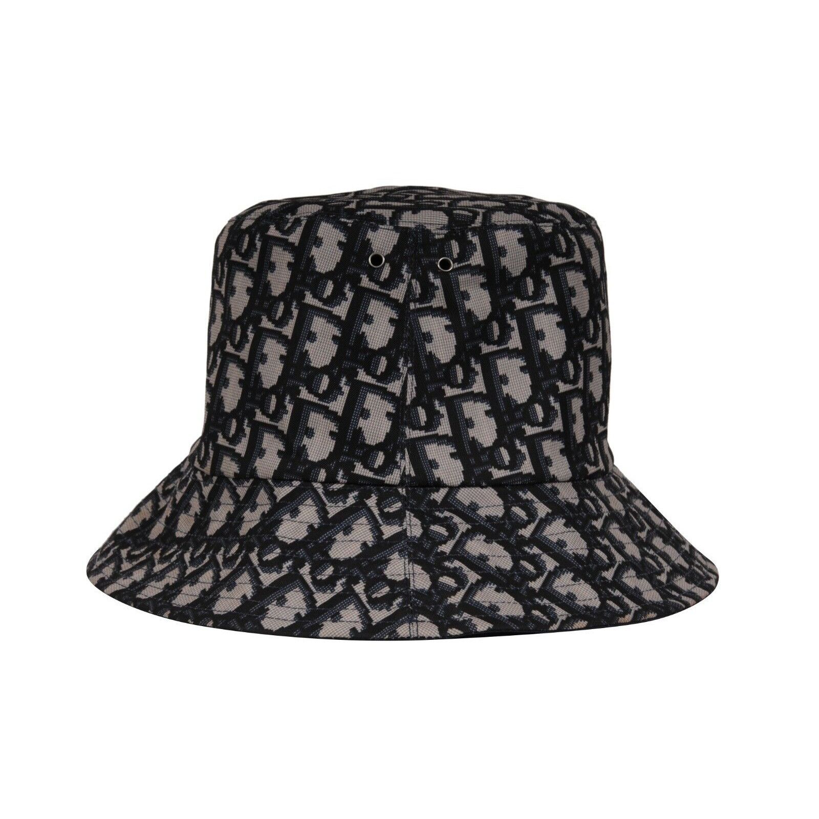 Dior Oblique Logo Reversible Teddy D Brim Bucket Hat Size ONE SIZE - 3 Thumbnail