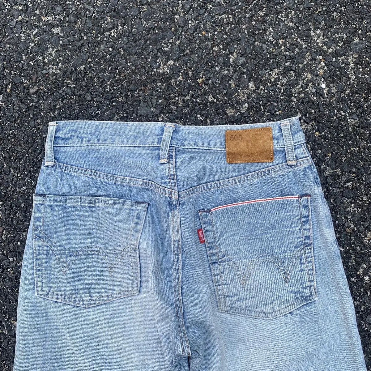 Self Edge 💥 REDLINE 💥 Vintage Edwin 505 Jeans Light Wash Denim Pants Size US 29 - 12 Thumbnail