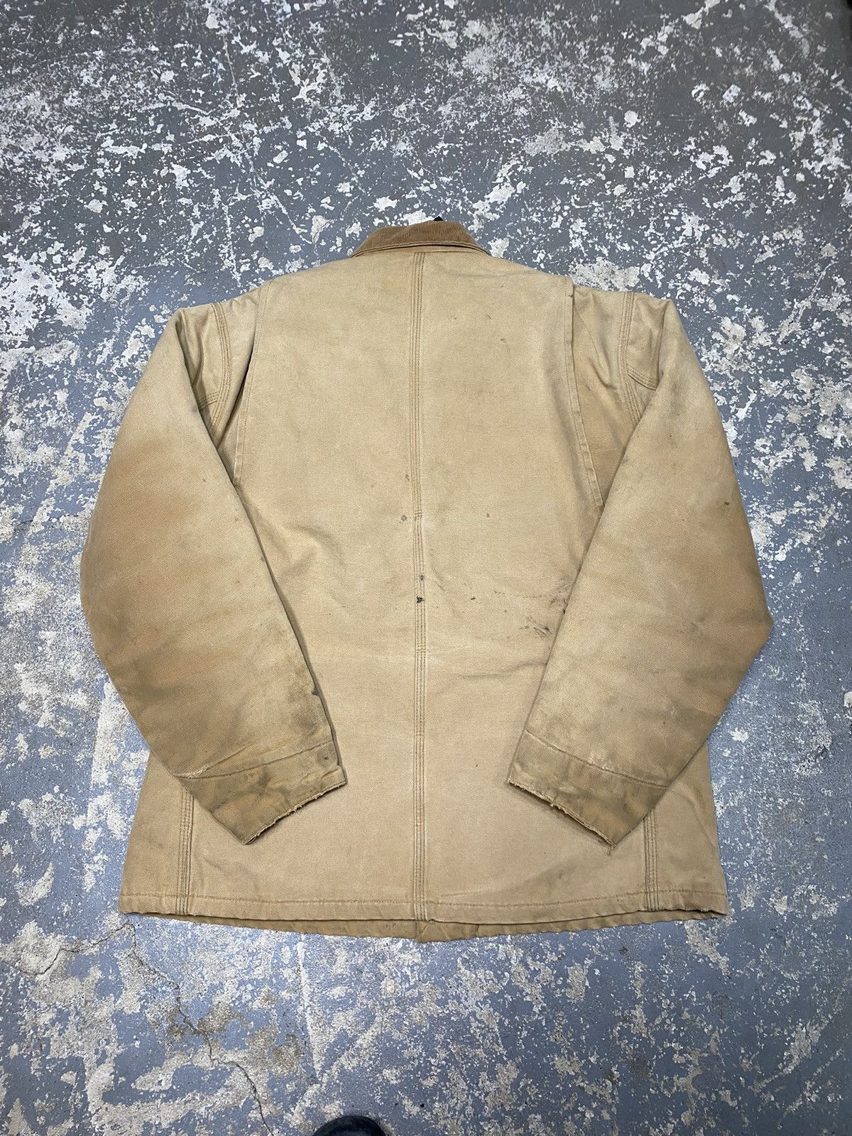Carhartt × Vintage Vintage Carhartt Blanket Lined Faded Tan Chore Coat Jacket Size US M / EU 48-50 / 2 - 11 Thumbnail