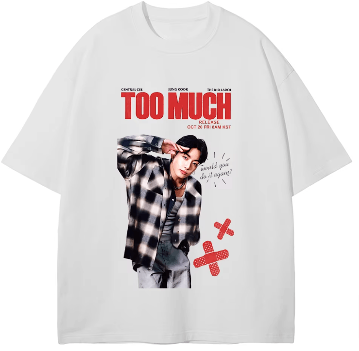 Japanese Brand × Vintage "Too Much-White-L" T-shirt Size US L / EU 52-54 / 3 - 1 Thumbnail