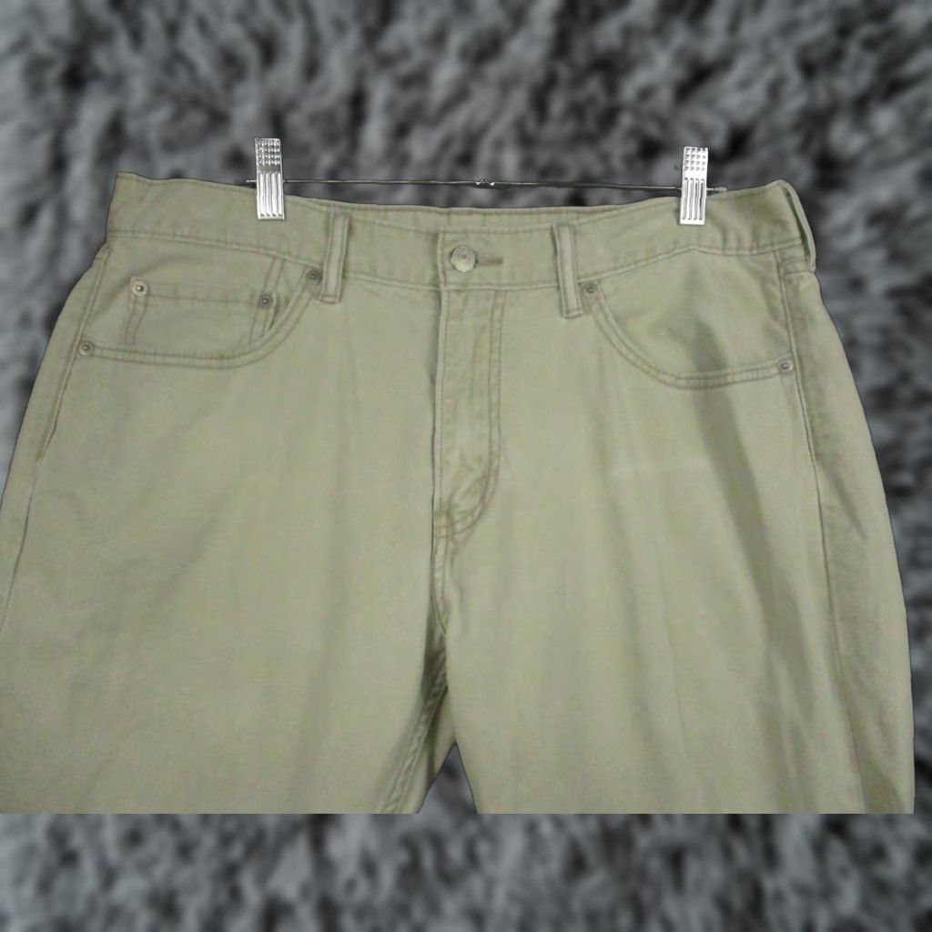 Levi's Levis 559 Jeans Mens 34x32 Khaki Straight Leg Relaxed Fit 100% Cotton Pants Size US 34 / EU 50 - 1 Thumbnail