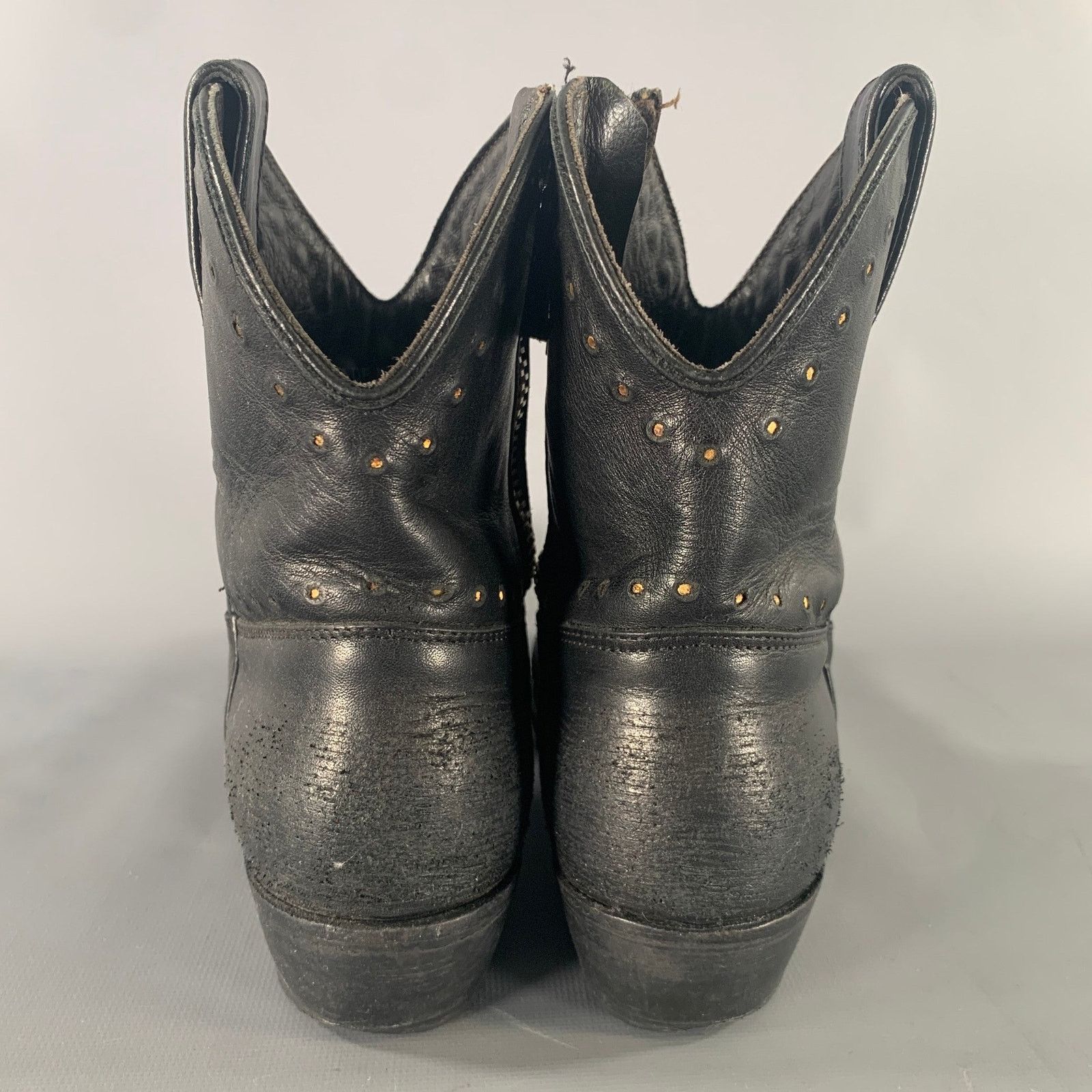 Golden Goose GOLDEN GOOSE Size 8 Black Leather Western Boots Size US 8 / IT 38 - 3 Thumbnail