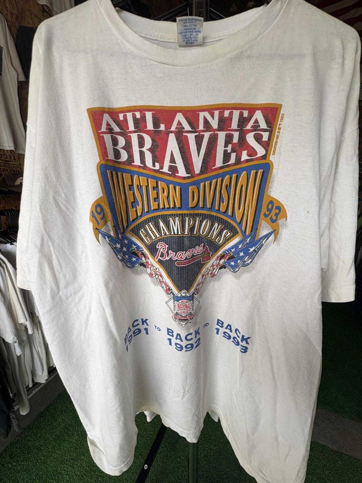 MLB 1993 Atlanta Braves Starter T-Shirt Size US XL / EU 56 / 4 - 3 Thumbnail