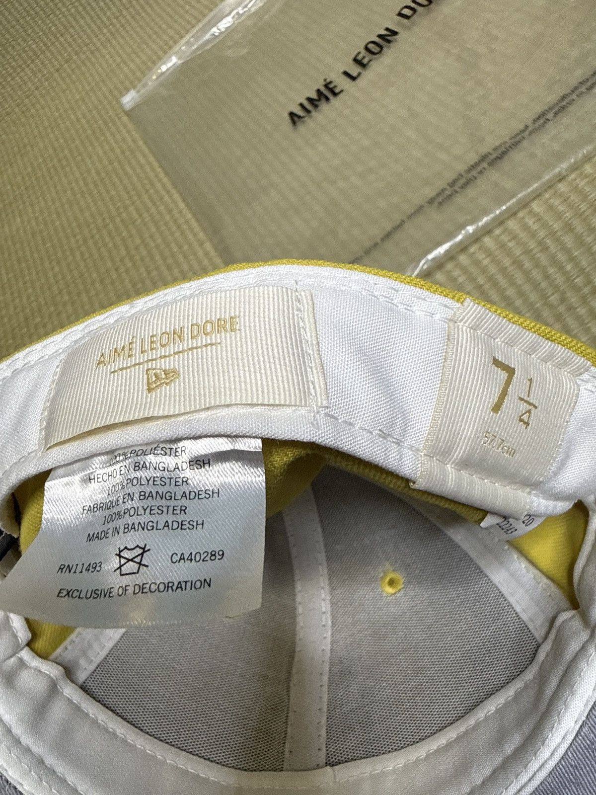 Aime Leon Dore × New Era New Aime Leon Dore New Era Fitted 7 1/4 Yellow Size ONE SIZE - 6 Thumbnail