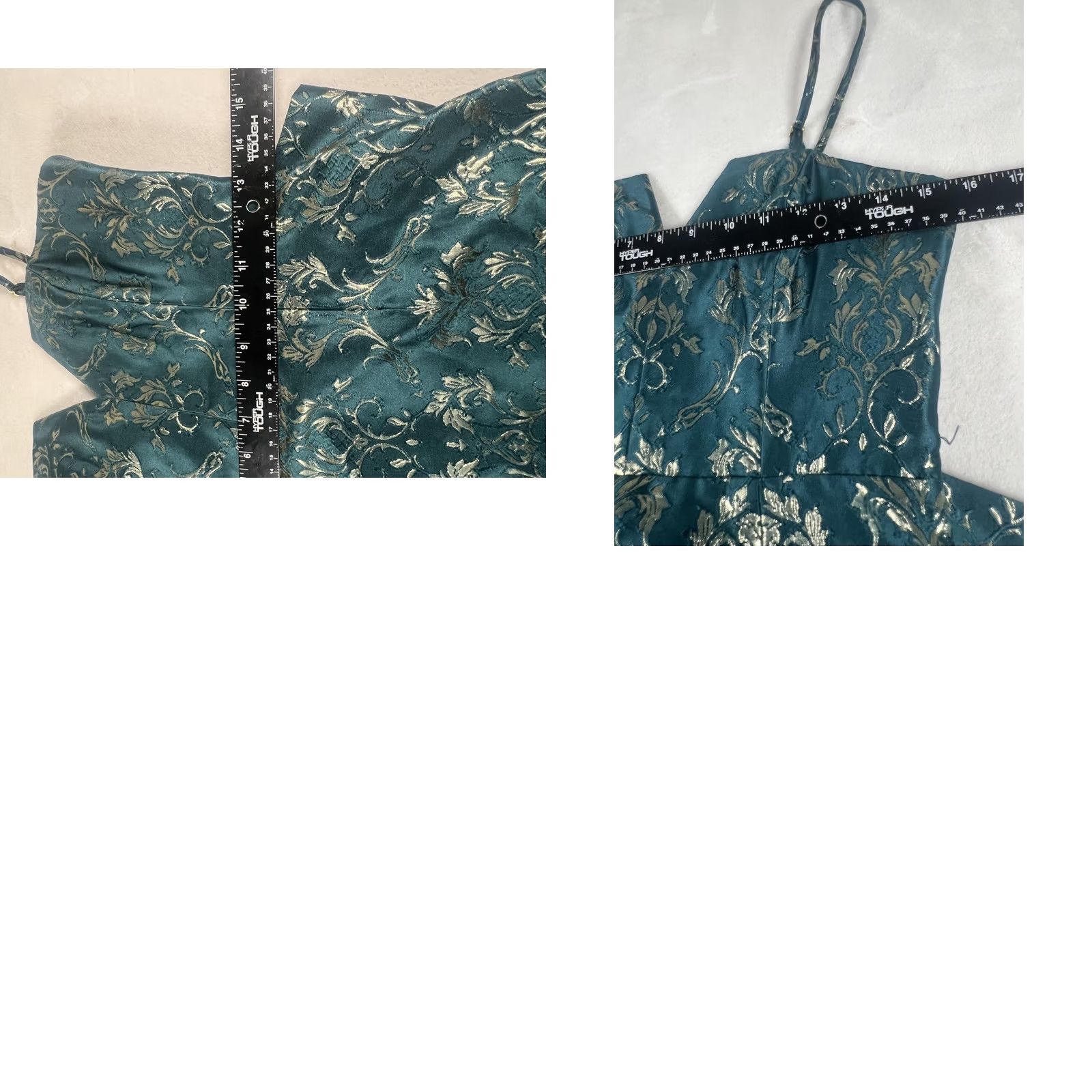 Vintage Altar'd State Dress Womens Small Teal Margolis Metallic Jacquard Mini Bow Back Dress Size S / US 4 / IT 40 - 8 Thumbnail