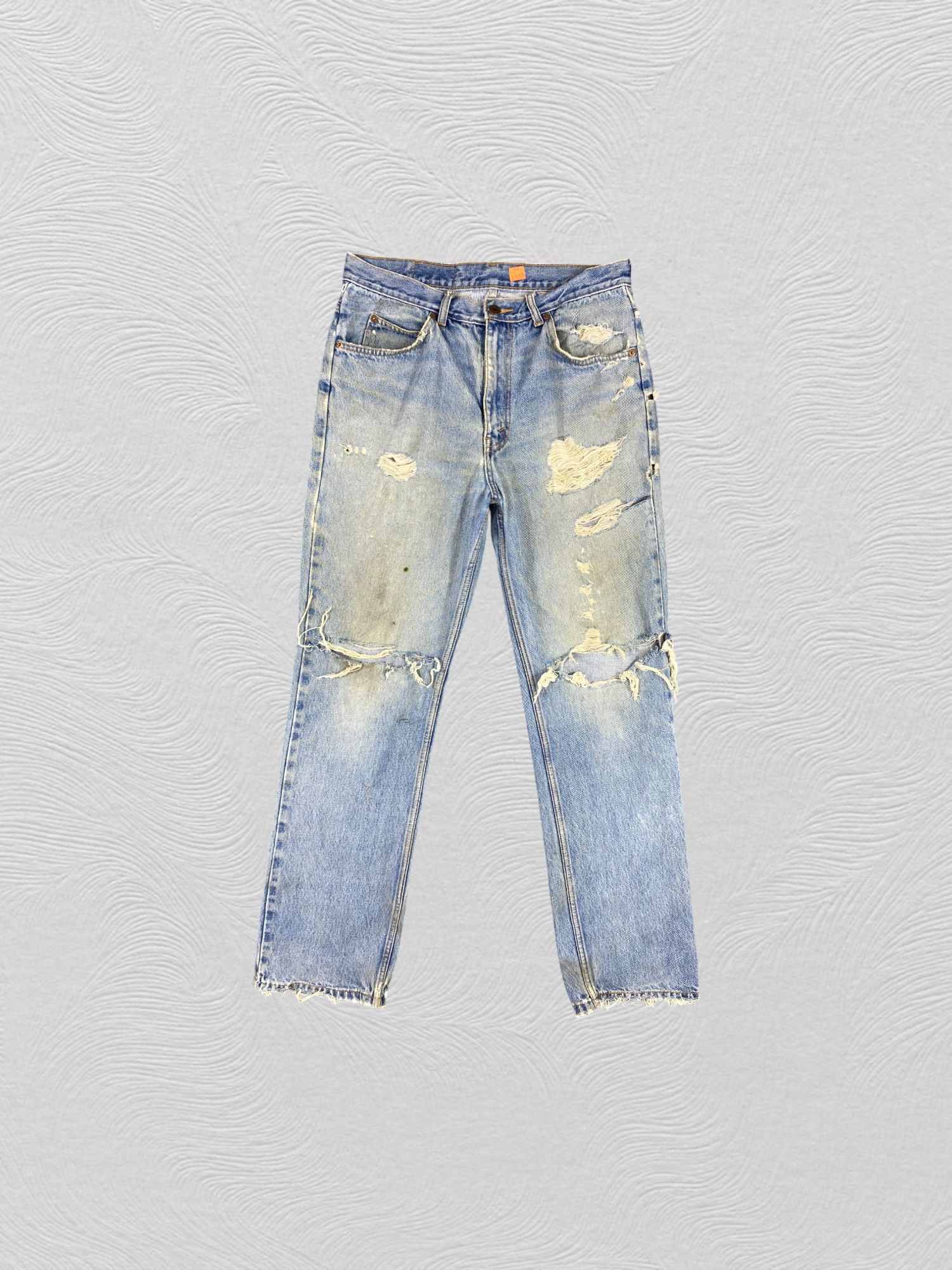 Japanese Brand Dirty Light Blue Vintage Levi's Orange Tab 31x31 -JN1777 Size US 31 - 1 Thumbnail