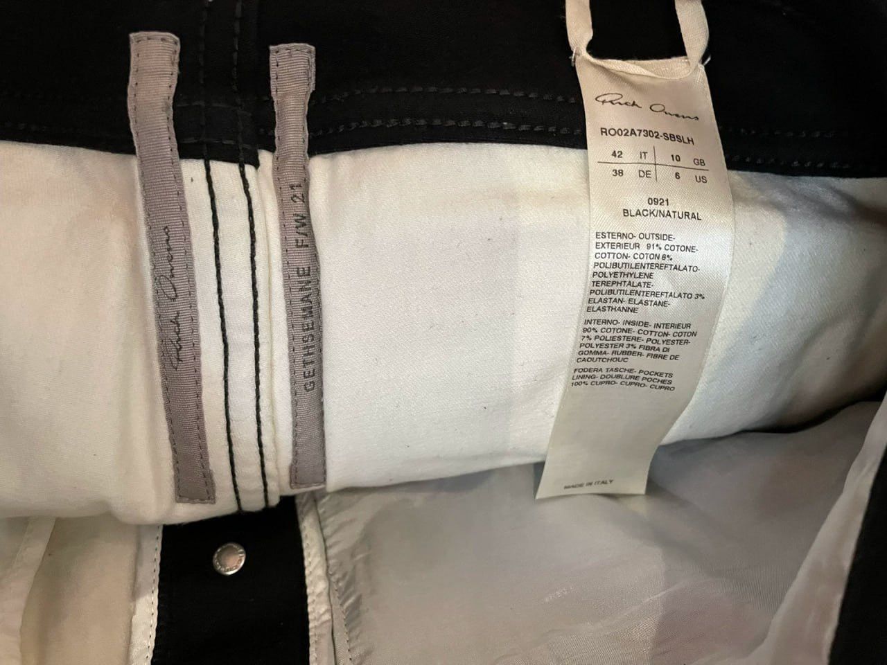 Rick Owens Rick Owens Mainline Slashed Tyrone Jeans FW21 Gethsemane Size US 32 / EU 48 - 3 Thumbnail