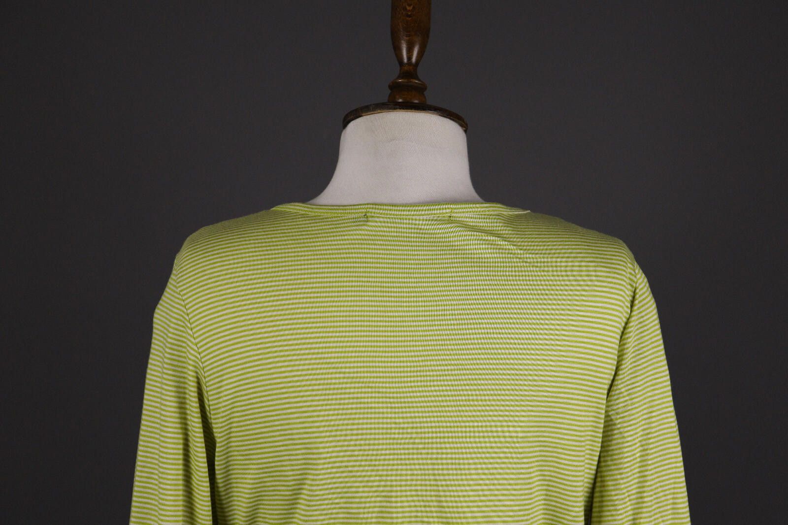 Designer Gugrun Sjoden Green Stripe Summer Blouson Dress Size M Size M / US 6-8 / IT 42-44 - 7 Thumbnail
