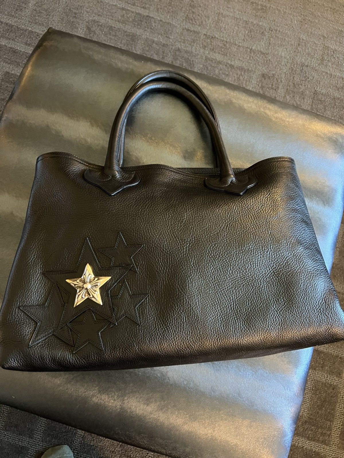 Chrome Hearts Chrome Hearts Lucille Leather Tote Bag Black Size 
