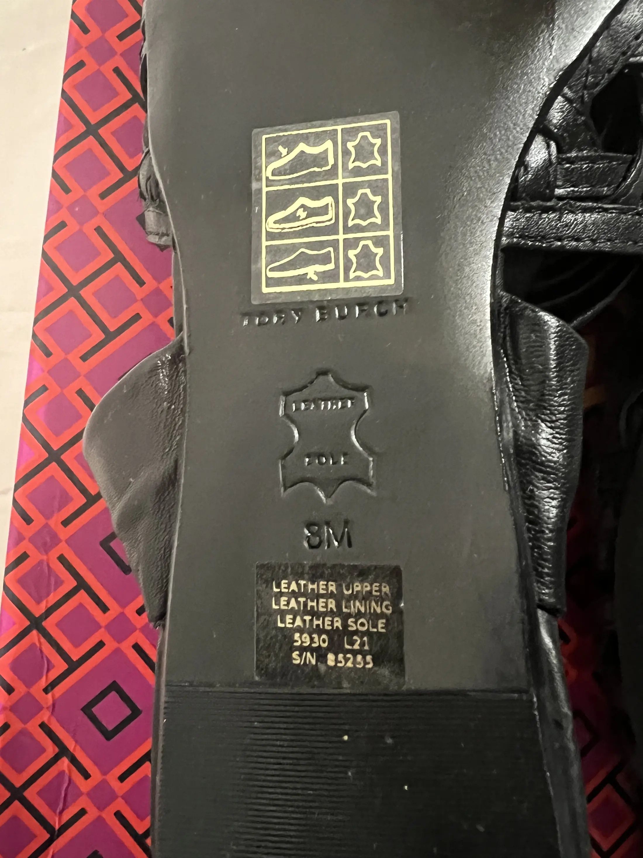 Tory Burch Ankle Ties Flat Basketweave Sandals Size US 8 / IT 38 - 9 Thumbnail