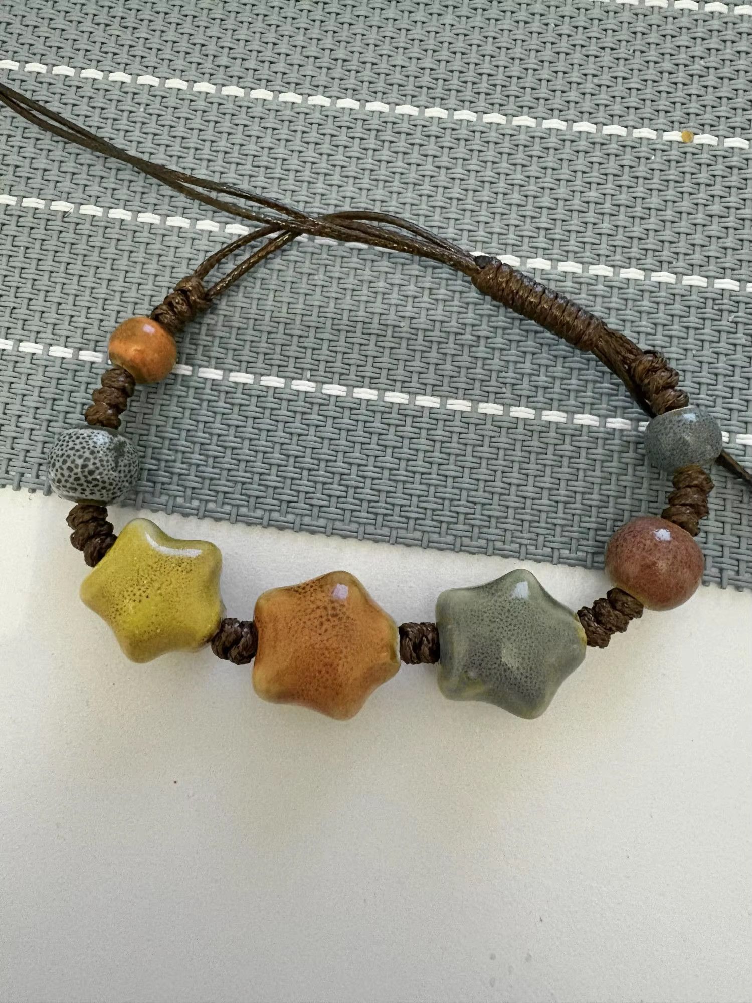 Handmade Star Ceramic Bracelet Handmade Jewelry Gift For Her Size ONE SIZE - 4 Thumbnail