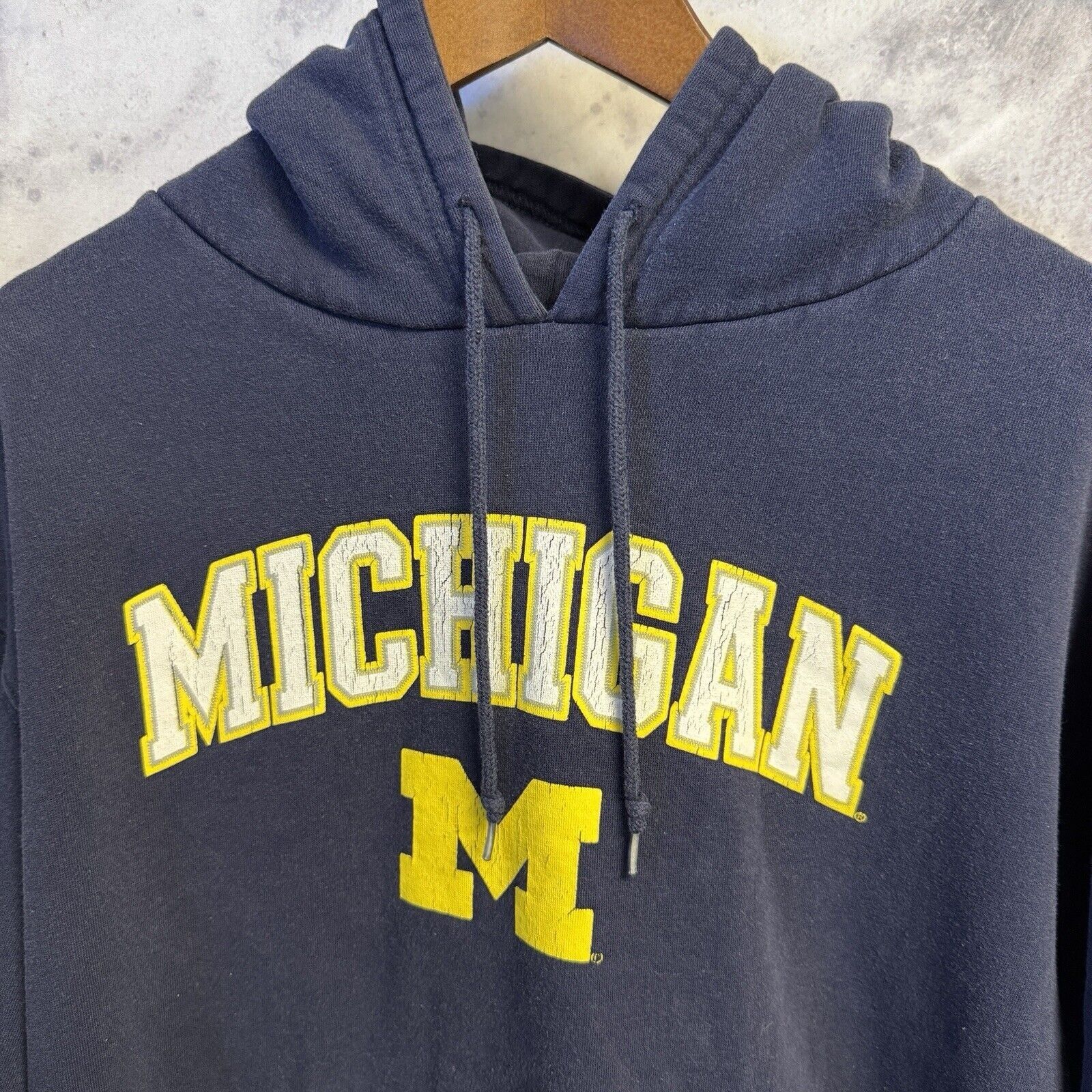 Vintage Vintage University of Michigan Hoodie Mens L Blue Wolverines Size US L / EU 52-54 / 3 - 1 Thumbnail