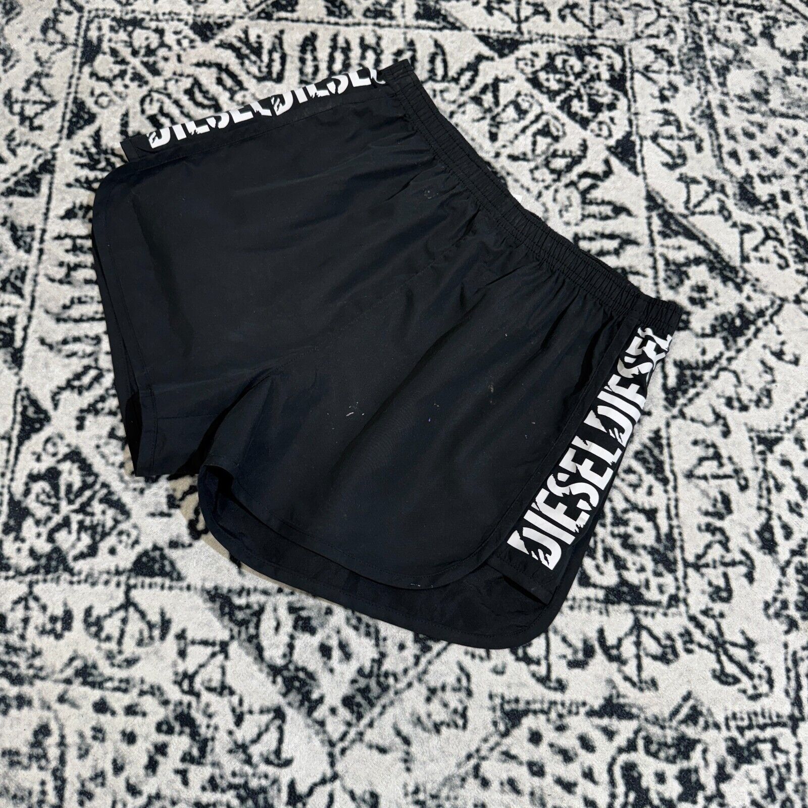 Diesel × Vintage Vintage Diesel Women's Black Polyester Shorts Size S 90s Size US 29 - 2 Thumbnail