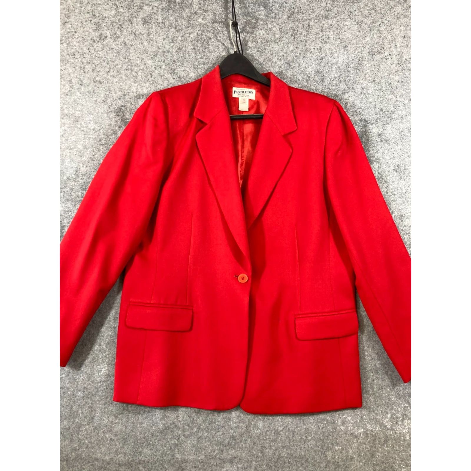 Pendleton VINTAGE Pendleton Blazer Coat Women 16 Red Wool Lined Notch Pockets 90s Classic Preppy Mens/undefined? Size XXL / US 16-18 / IT 52-54 - 2 Thumbnail