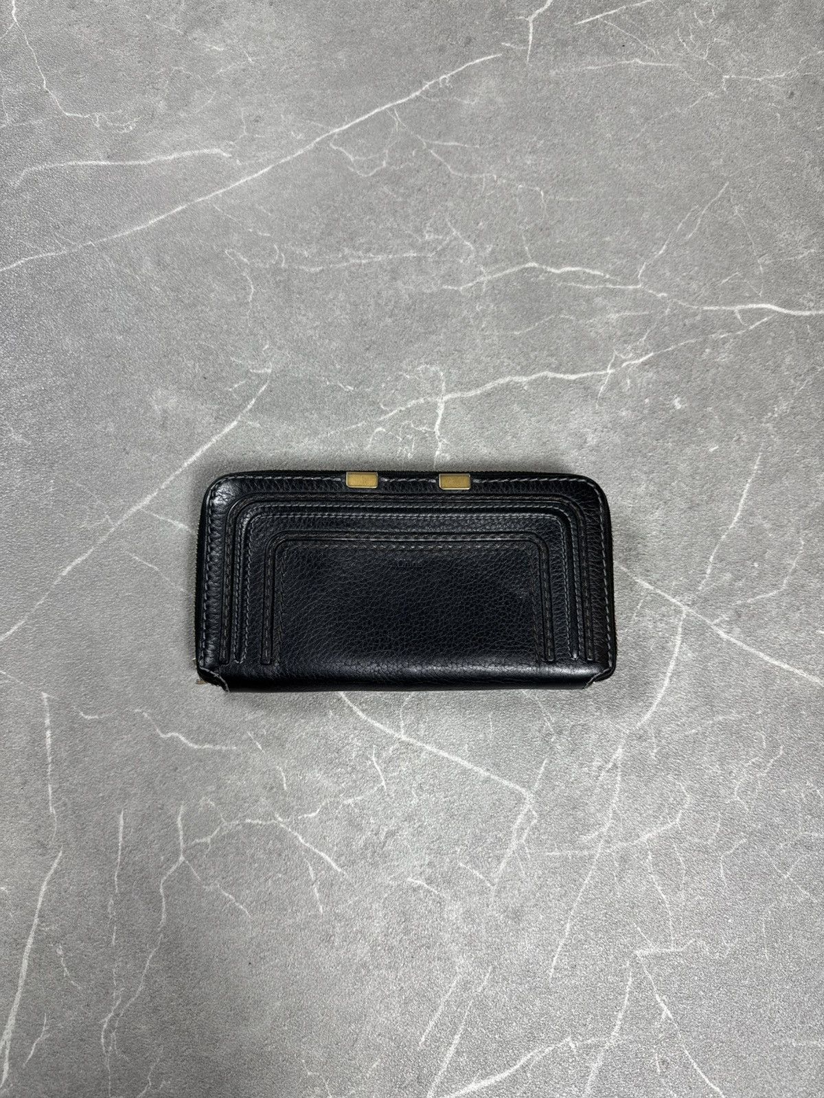 Chloe CHLOÉ Marcie Black Leather Continental Zip-Around Wallet Size ONE SIZE - 1 Thumbnail