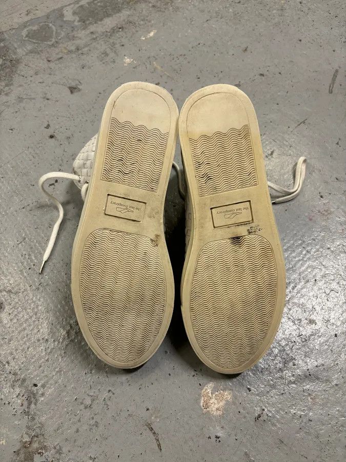 The Last Conspiracy The Last Conspiracy Cream Leather Woven High-Top Sneakers Size US 7 / EU 40 - 13 Thumbnail