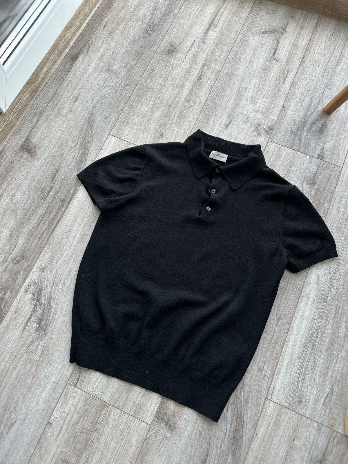 Moncler Original Moncler Men Wool Black Polo Shirt size S Size US S / EU 44-46 / 1 - 2 Thumbnail