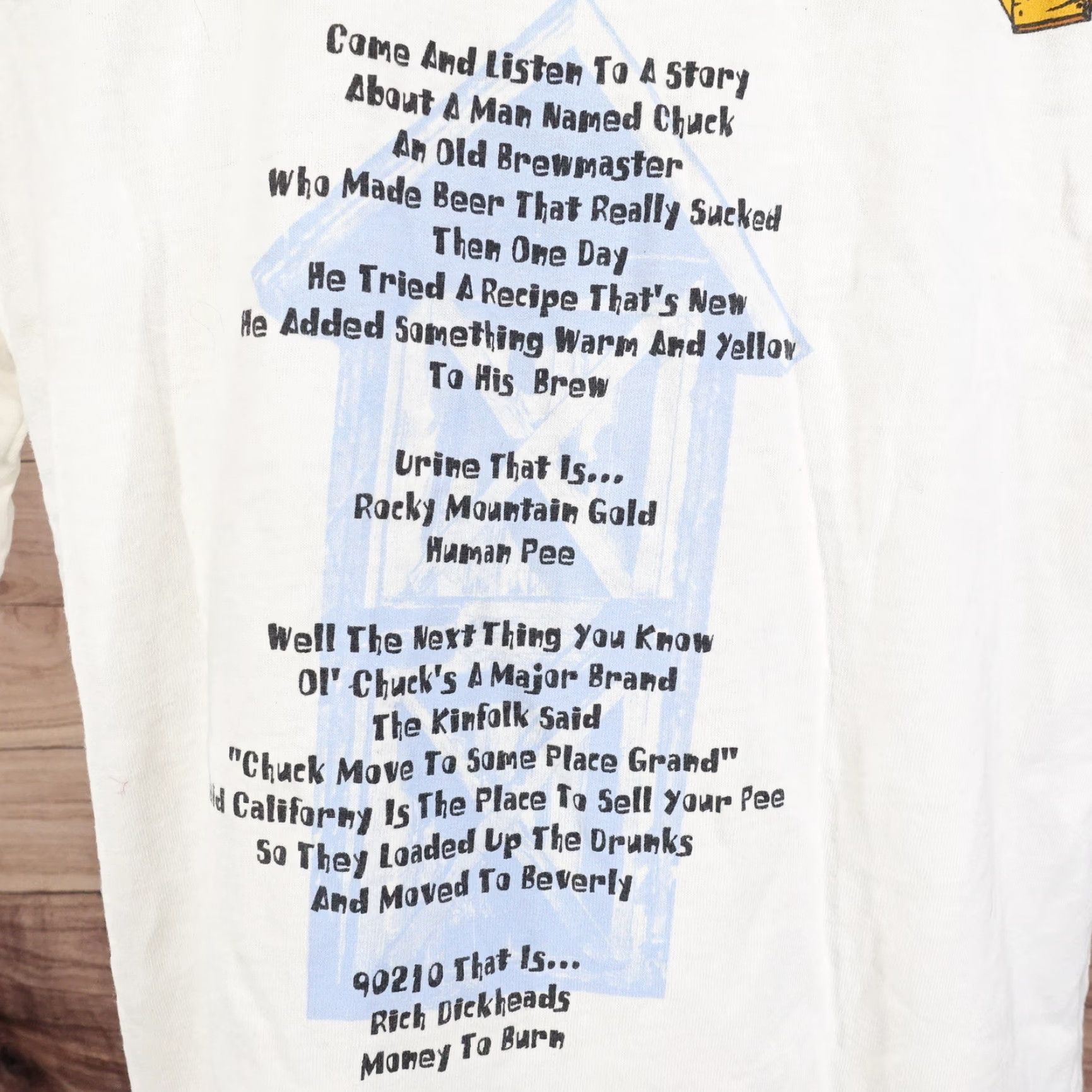 Gildan VINTAGE BEVERLY BEERBELLIES TSHIRT Shirt Unisex Adults Large White 21" Pit to Pit 28" Length 100% Cotton Humor Parody 90s Mens Womens Boys Girls Size US L / EU 52-54 / 3 - 5 Thumbnail