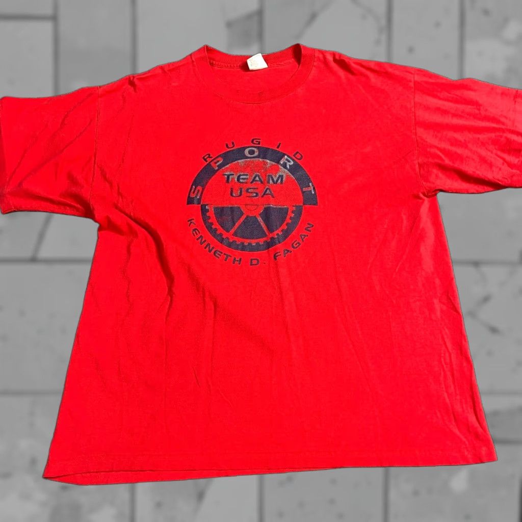 Vintage VINTAGE Rugid Sport T-shirt 2XL Red Men XS? Size US XXL / EU 58 / 5 - 1 Thumbnail