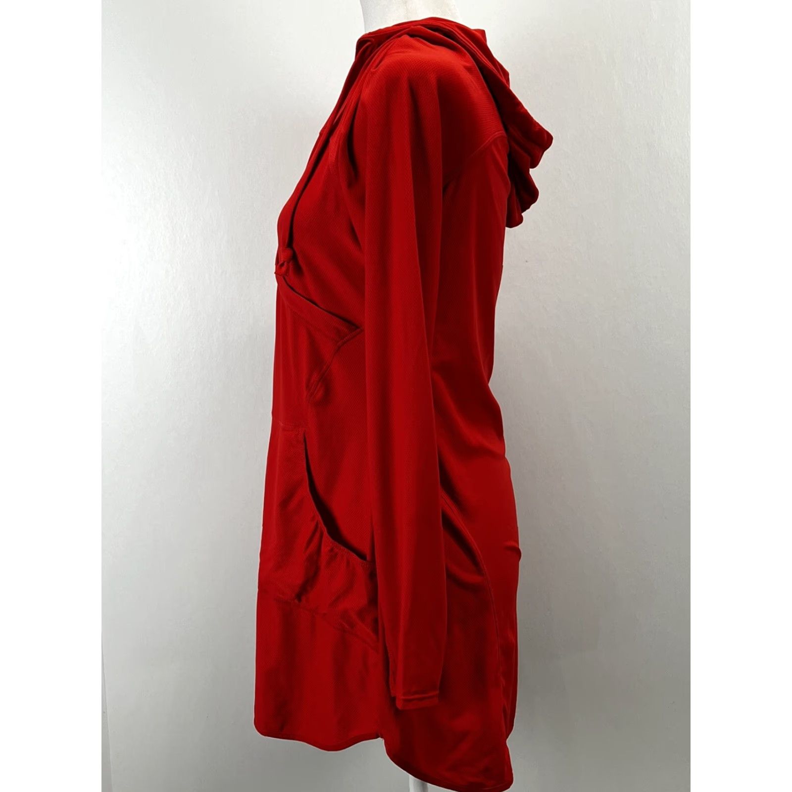 Athleta Athleta Hoodie Shirt Dress - Women - Size S - Orange Lightweight Tennis GUC Size S / US 4 / IT 40 - 2 Thumbnail
