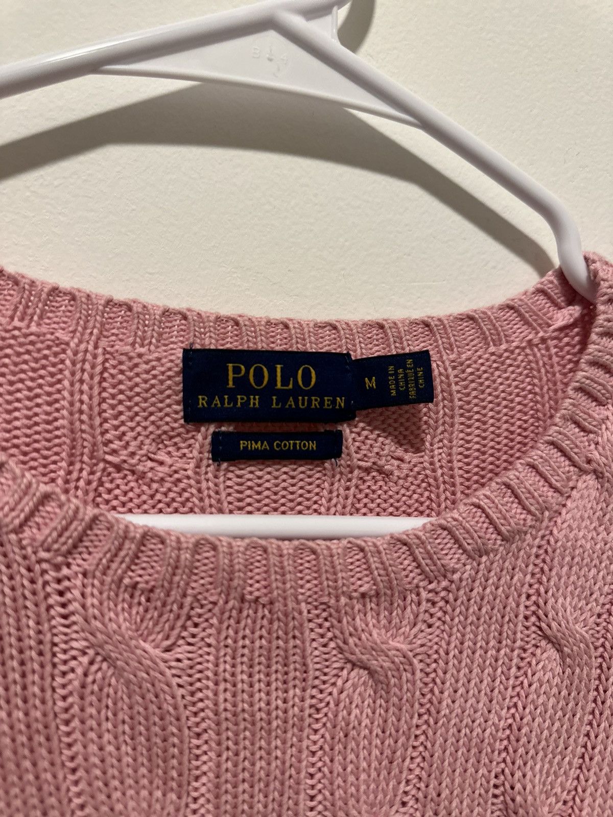 Polo Ralph Lauren Polo Ralph Lauren pink cable knit sweater Size M / US 6-8 / IT 42-44 - 3 Thumbnail