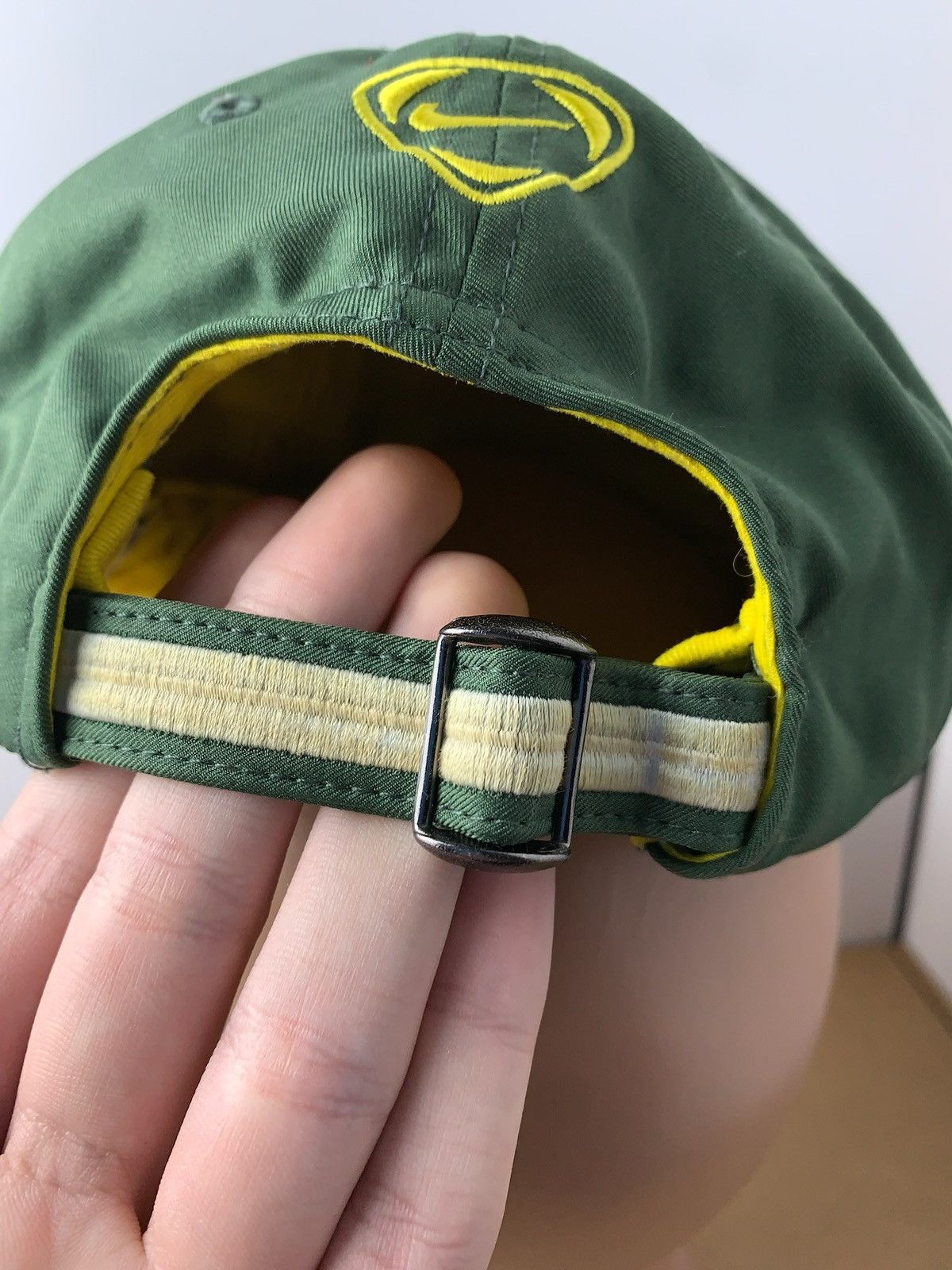Nike × Vintage Vintage Nike Brazil soccer cap logo khaki rare Size ONE SIZE - 4 Thumbnail