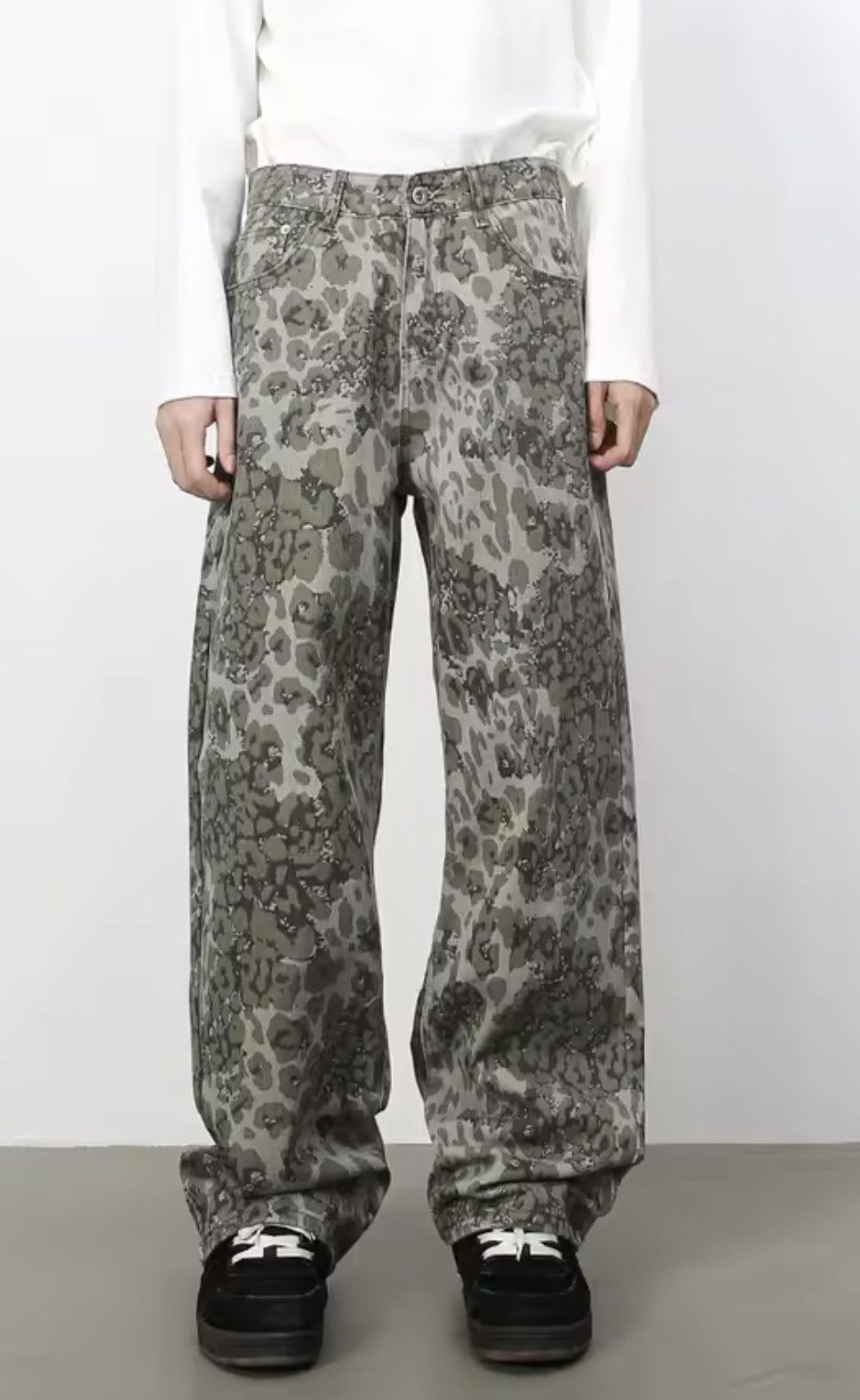 Japanese Brand Camo Denim Pants - Wide Leg Tactical Streetwear Trousers Size US 31 - 5 Thumbnail