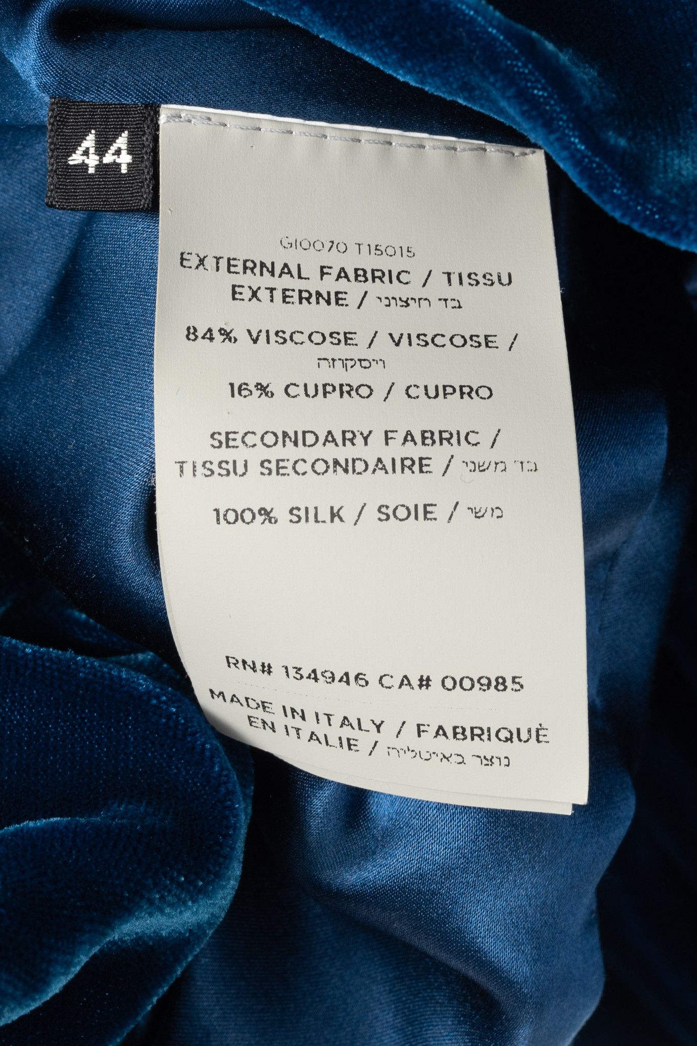 Tom Ford Tom Ford AW11 Blue Velvet Pleated Ruffle Peplum Jacket Size L / US 10 / IT 46 - 9 Thumbnail