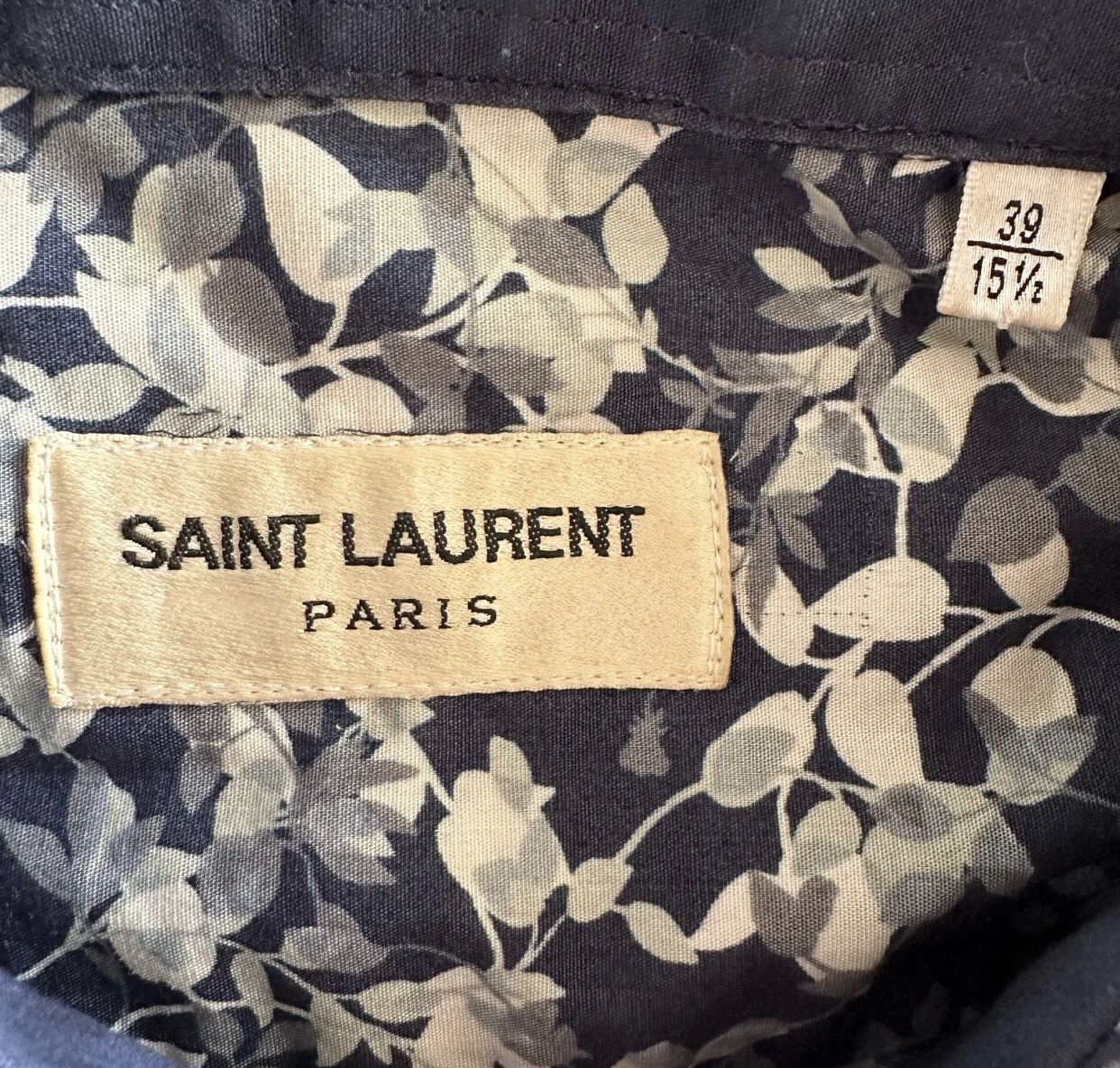 Saint Laurent Paris × Yves Saint Laurent Saint laurent slp 14ss blue floral short sleeve shirt Size US M / EU 48-50 / 2 - 9 Thumbnail